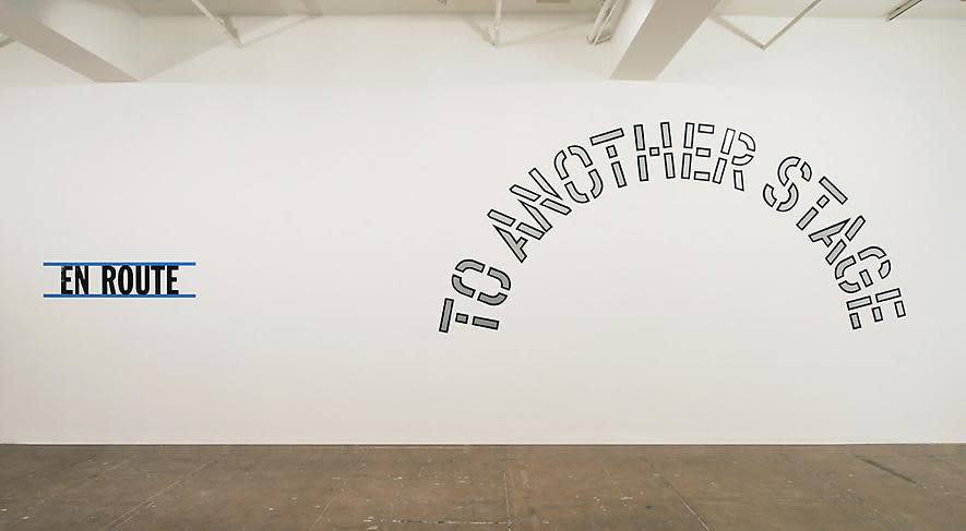An exhibition installation view from: Lawrence Weiner
