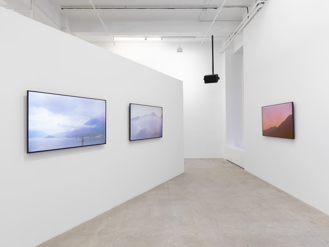 An exhibition installation view from: Dara Birnbaum, Psalm 29(30)