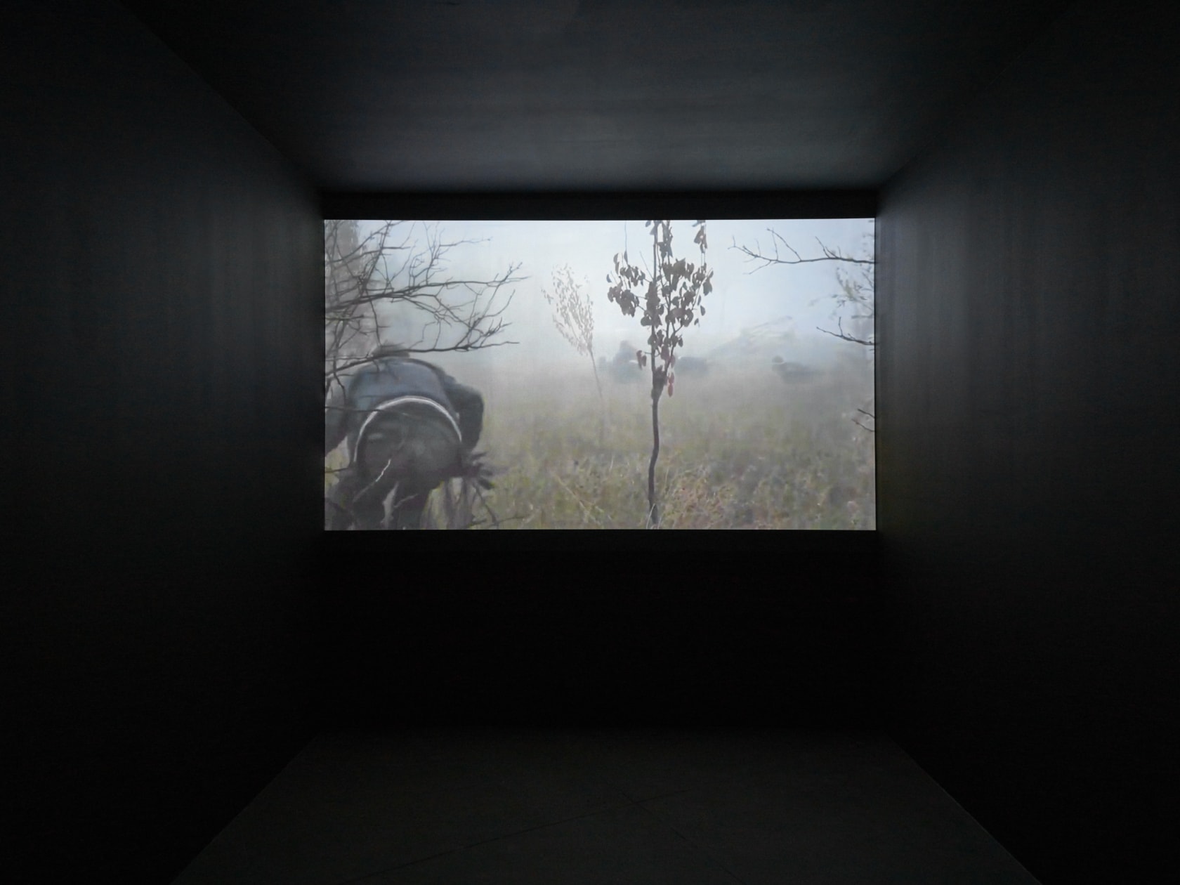 An exhibition installation view from: Dara Birnbaum, Psalm 29(30)