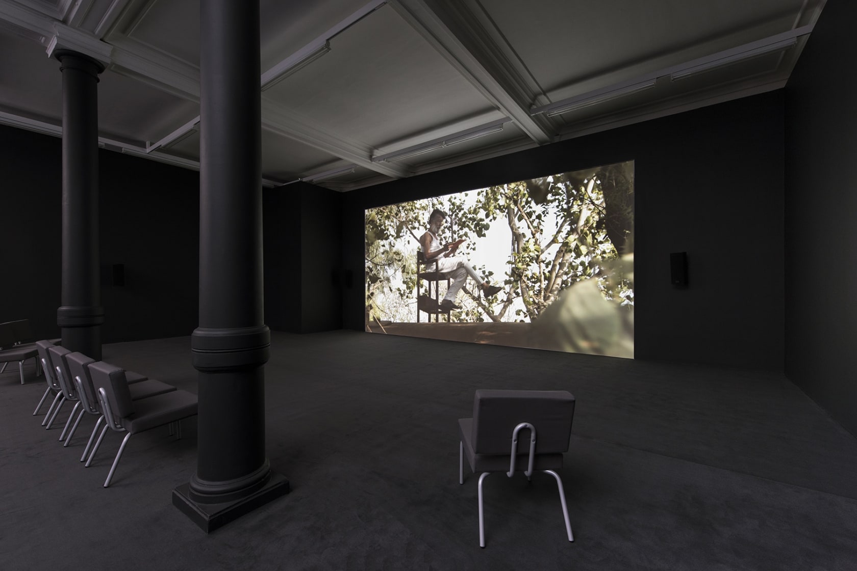 An exhibition installation view from: Amar Kanwar, Such A Morning