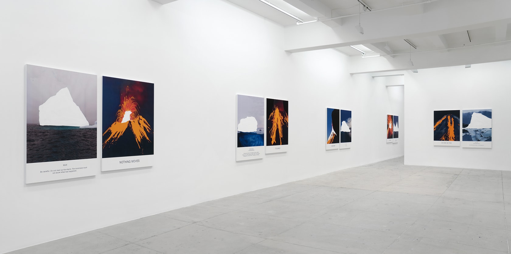 An exhibition installation view from: John Baldessari, Hot & Cold