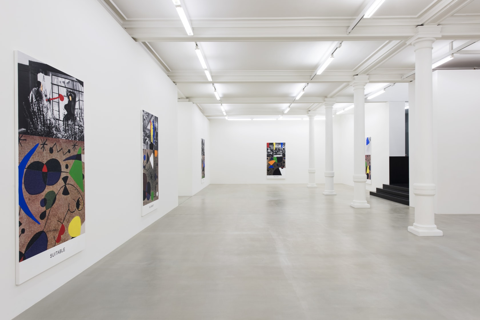 An exhibition installation view from: John Baldessari, Miró and Life in General