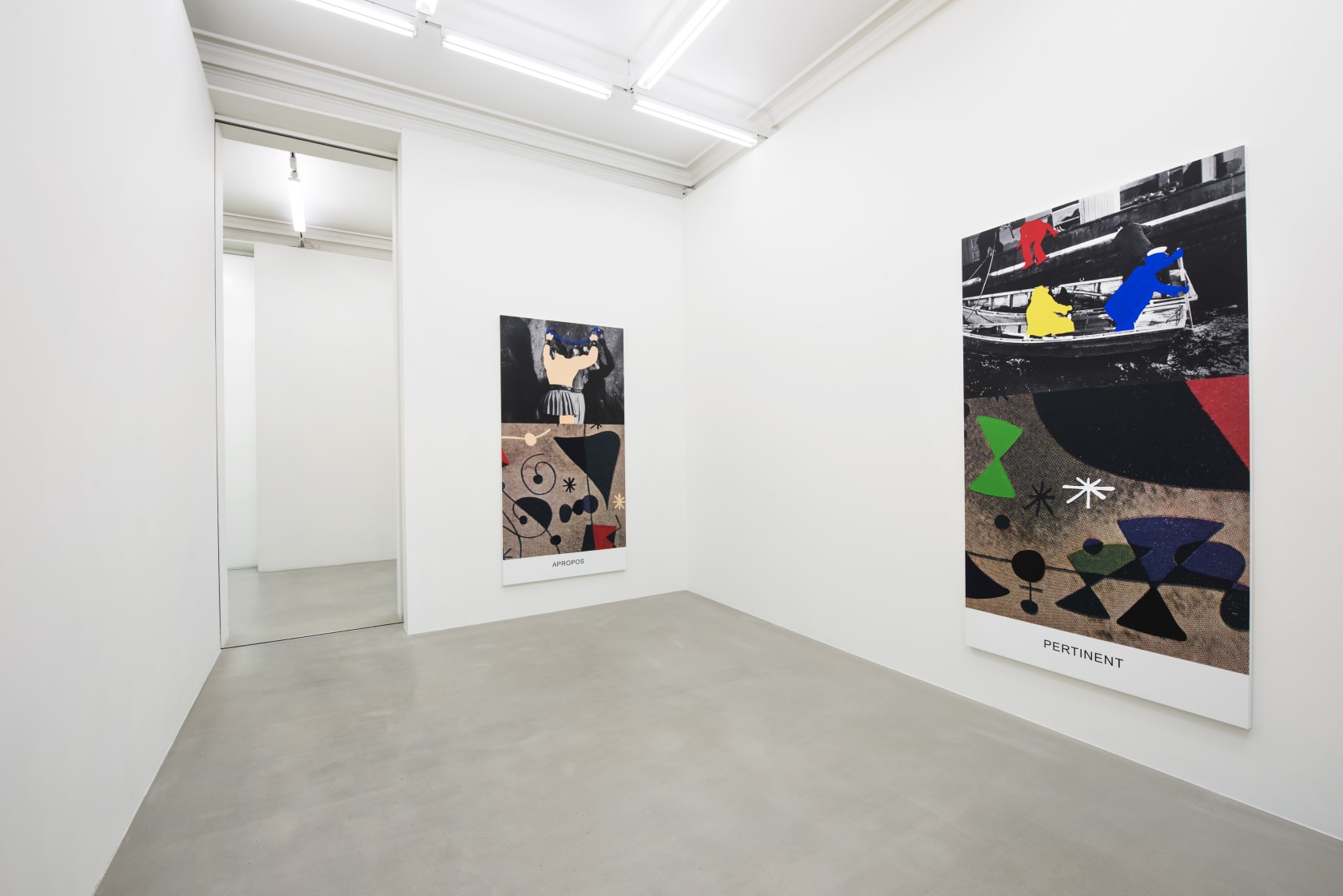 An exhibition installation view from: John Baldessari, Miró and Life in General