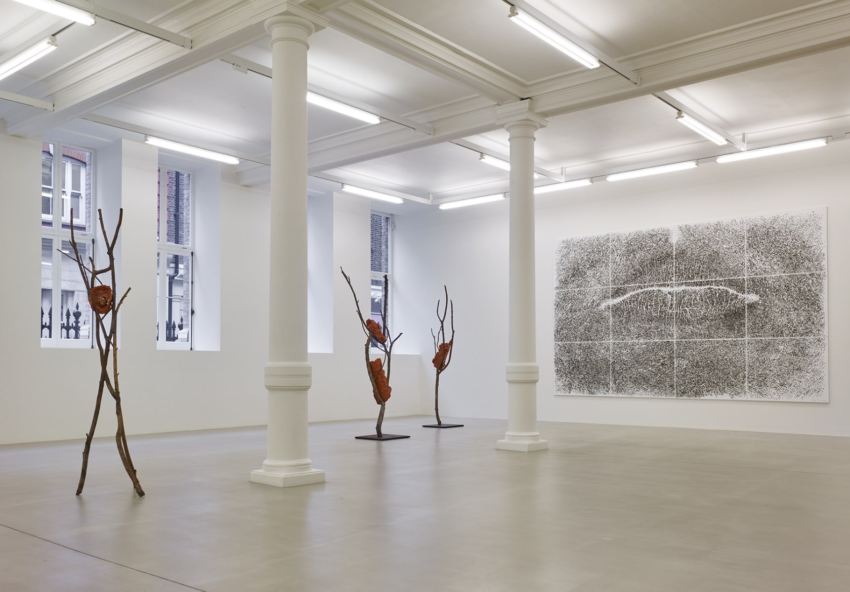 An exhibition installation view from: Giuseppe Penone, Fui, Sarò, Non sono (I was, I will be, I am not)