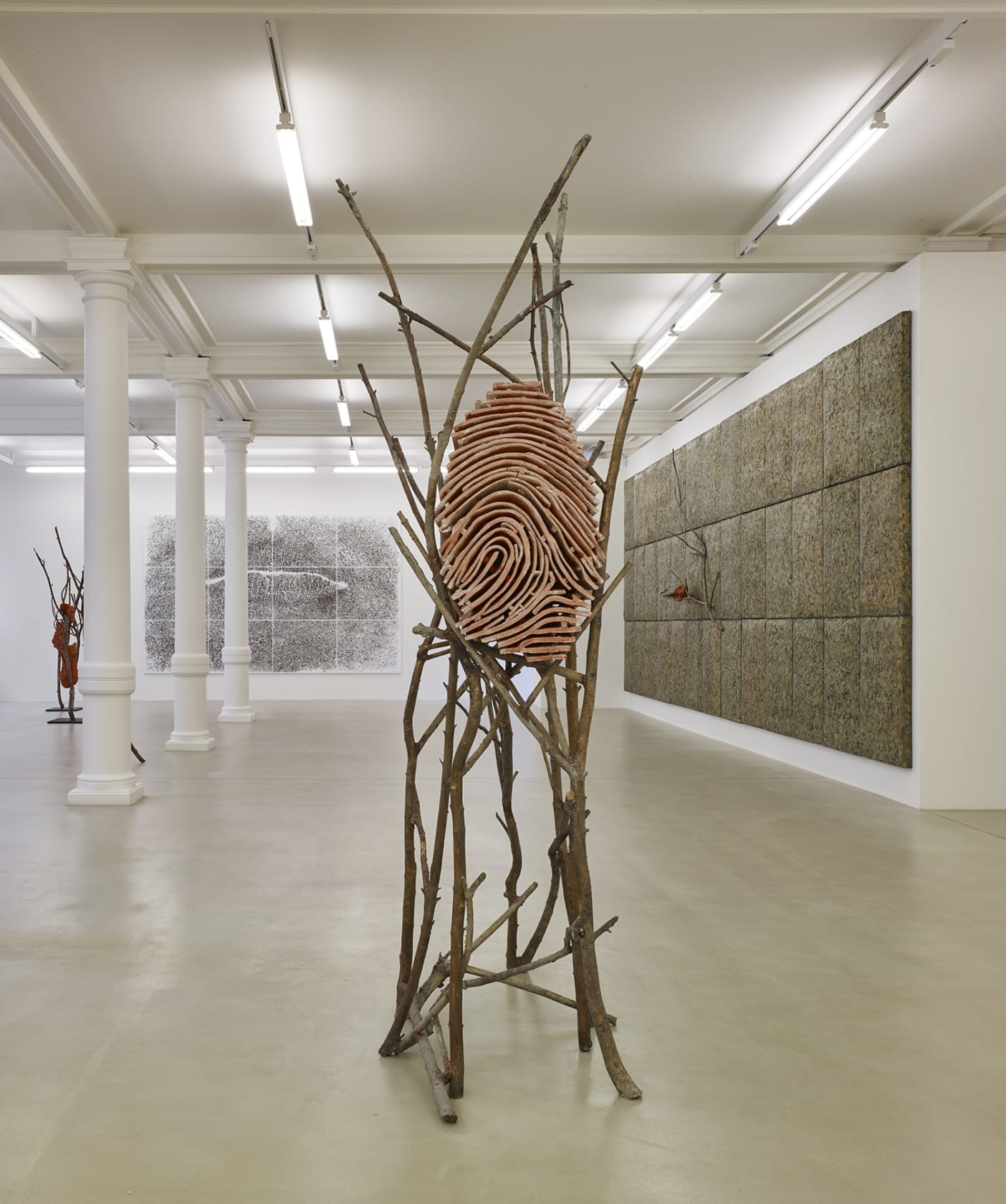 An exhibition installation view from: Giuseppe Penone, Fui, Sarò, Non sono (I was, I will be, I am not)