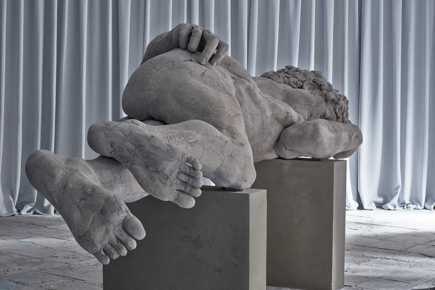 An exhibition installation view from: Adrián Villar Rojas, Two Suns