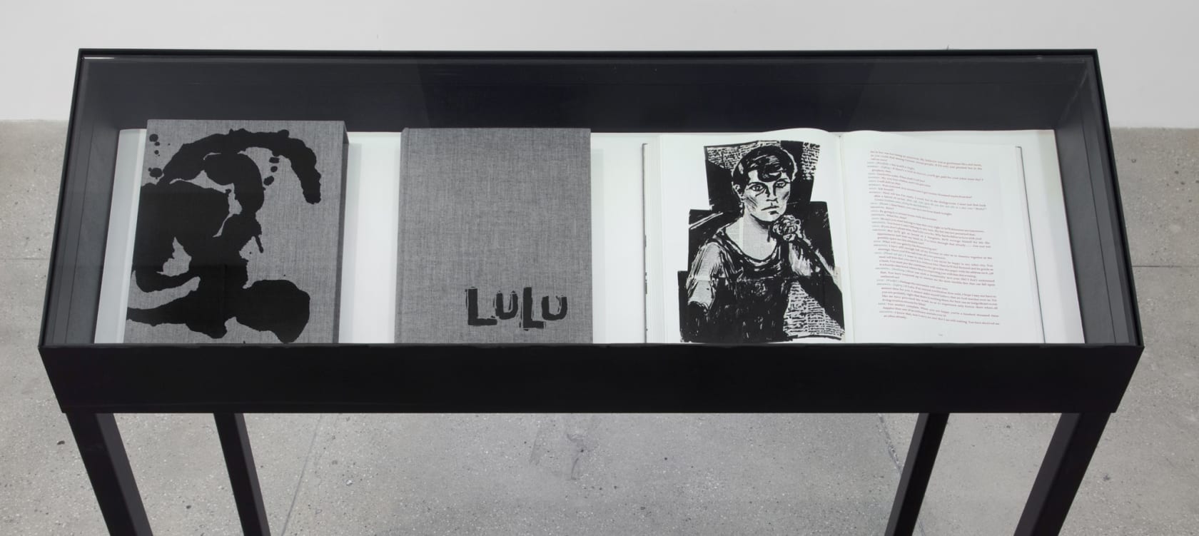 An exhibition installation view from: William Kentridge, Drawings for 'Lulu'