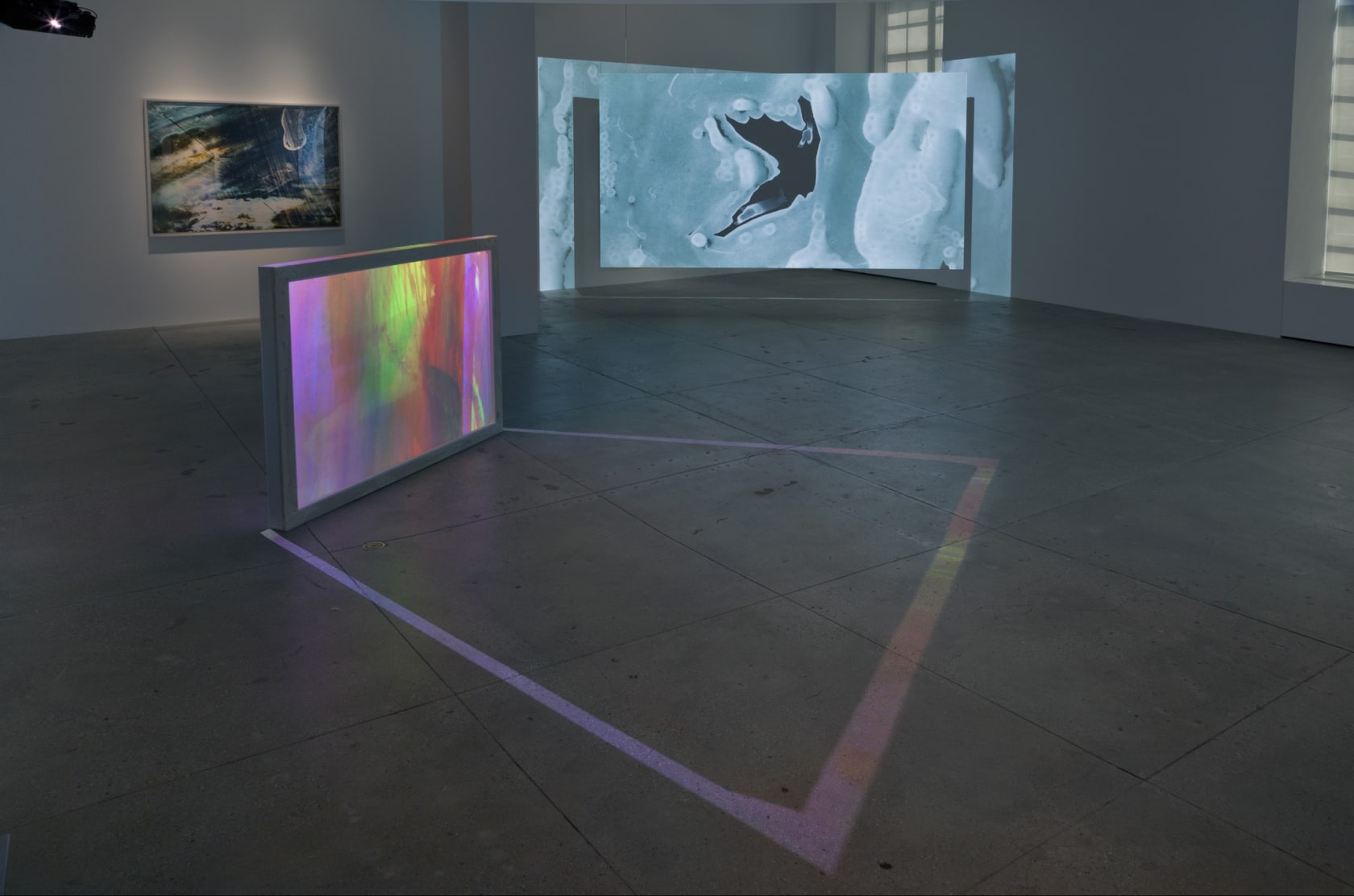 An exhibition installation view from: Matt Saunders