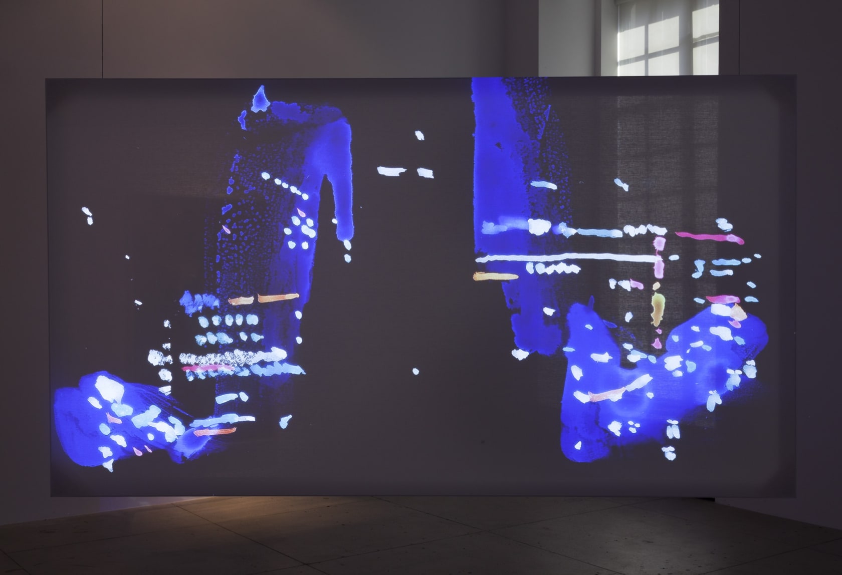 An exhibition installation view from: Matt Saunders