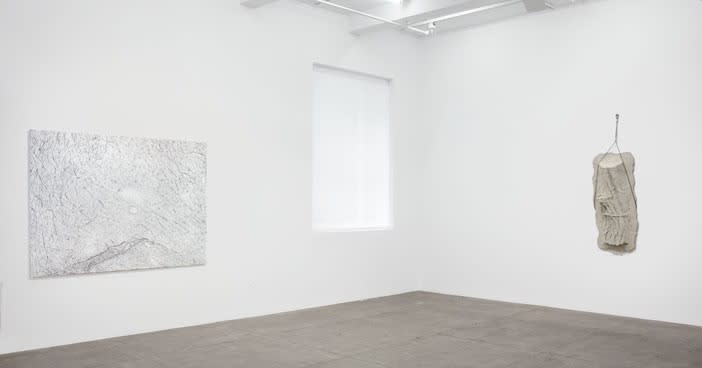 An exhibition installation view from: Dan Graham, Giuseppe Penone, Danh Vo, Jeff Wall