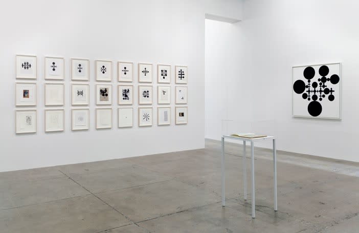 An exhibition installation view from: Gabriel Orozco, thinking in circles