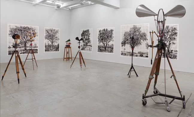 An exhibition installation view from: William Kentridge, Second-hand Reading