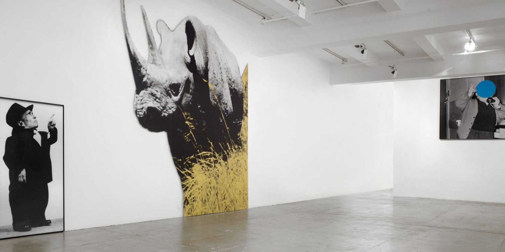 An exhibition installation view from: John Baldessari, Installation Works: 1987-1989