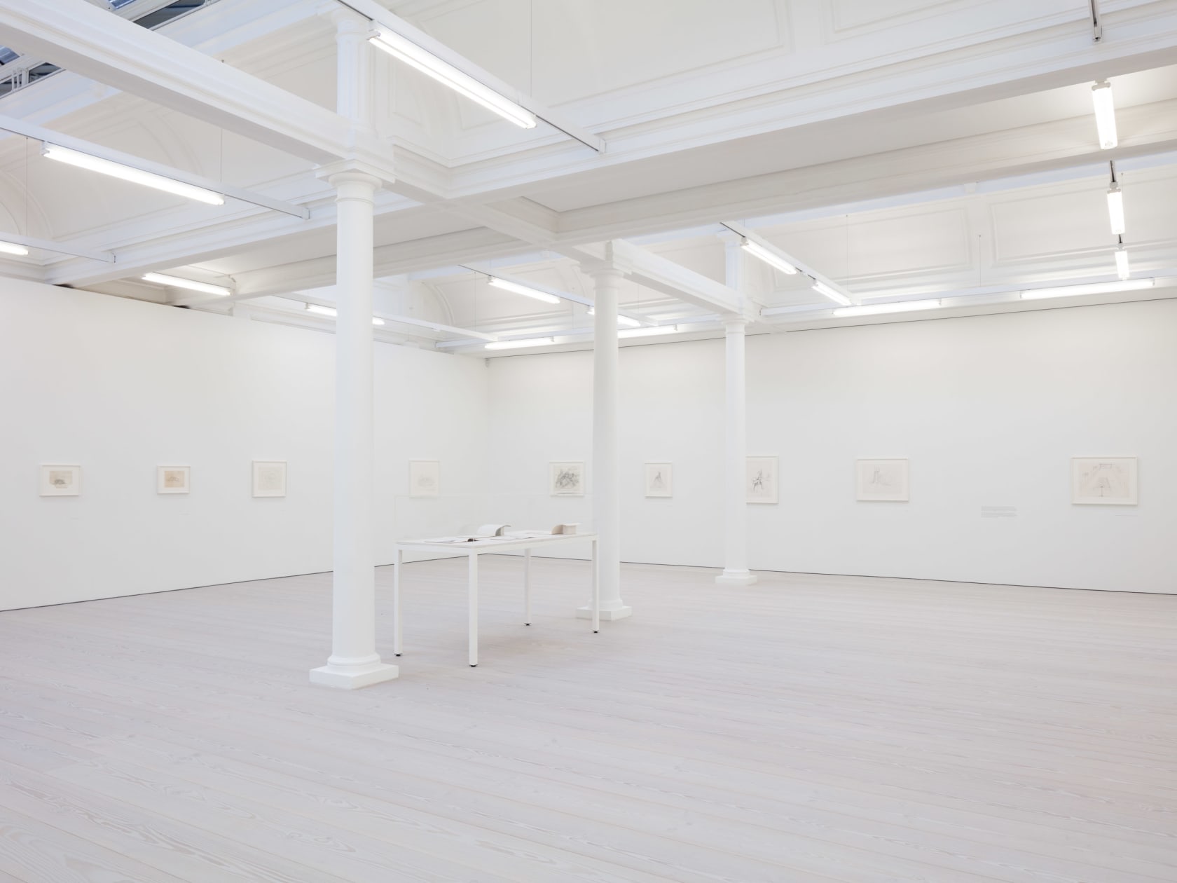 An exhibition installation view from: Robert Smithson, Hypothetical Islands