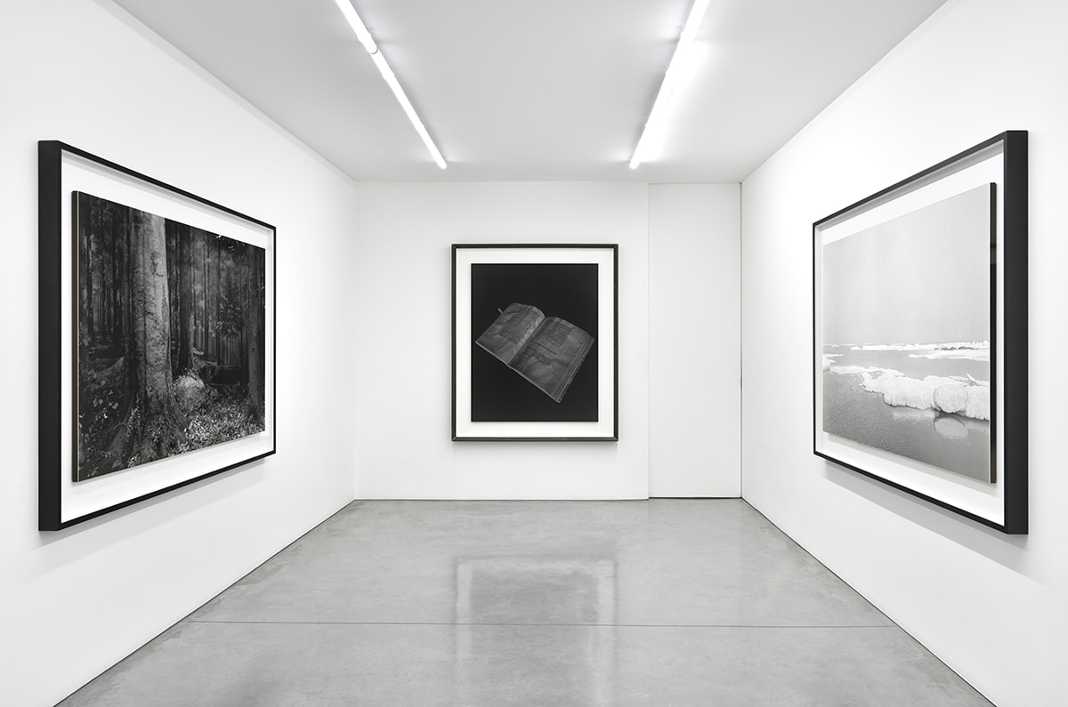 3 large, framed black and white photographs by Hiroshi Sugimoto