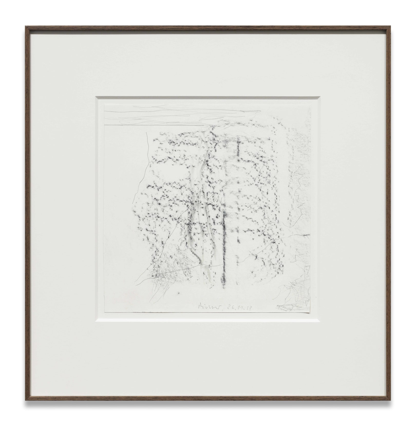 A framed Gerhard Richter drawing