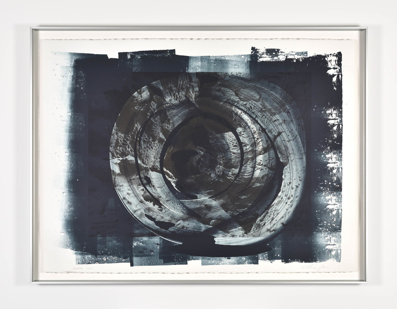 Cristina Iglesias Hondalea Study (Sky Blue), 2021 Photo-engraving and intaglio inks on paper Paper: 22 x 29 7/8 in. (56...