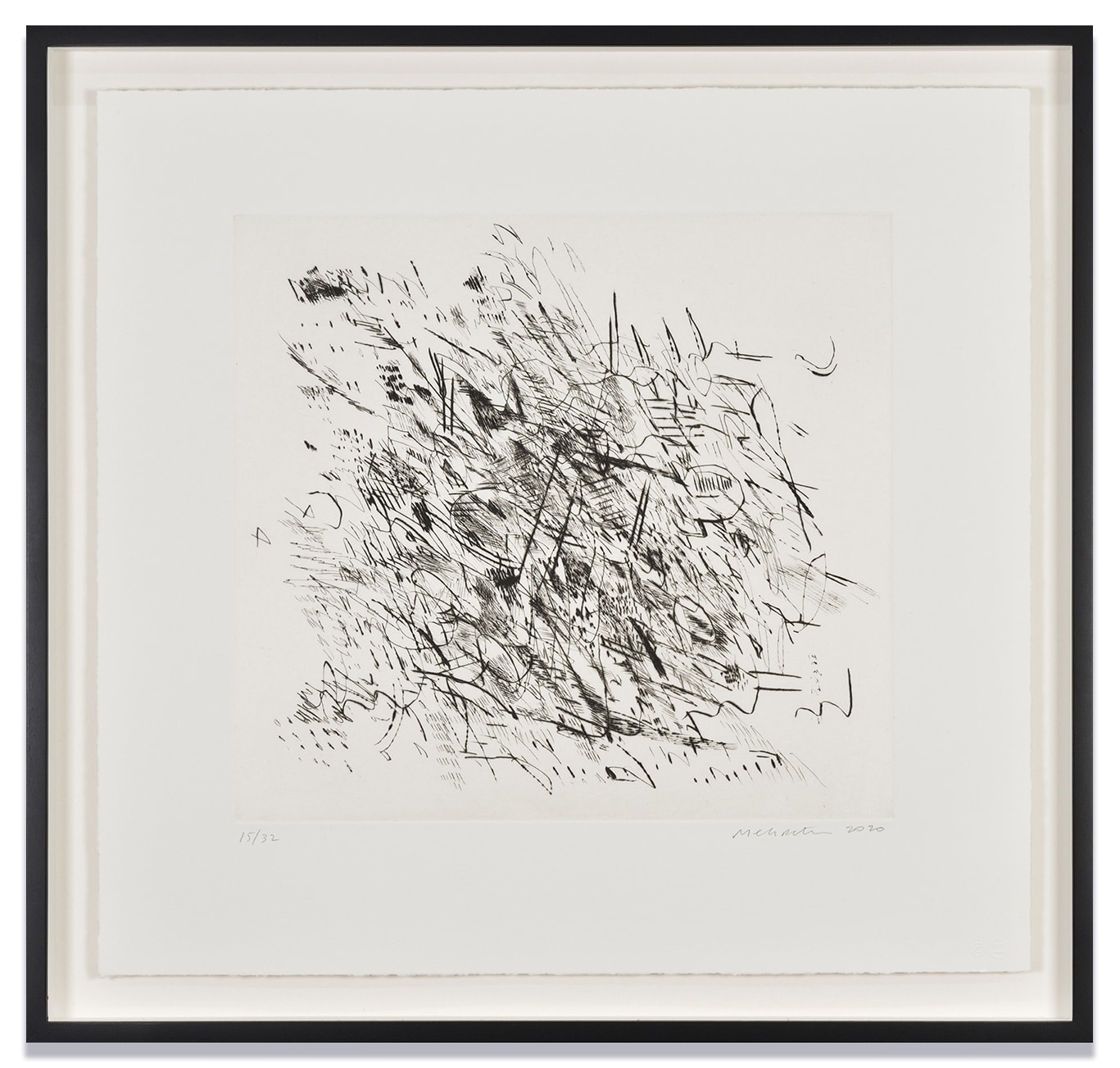Julie Mehretu Untitled (provisional), 2020 Drypoint and engraving on copper plate Somerset satin paper 300 gr. with Gampi Chine Colle...