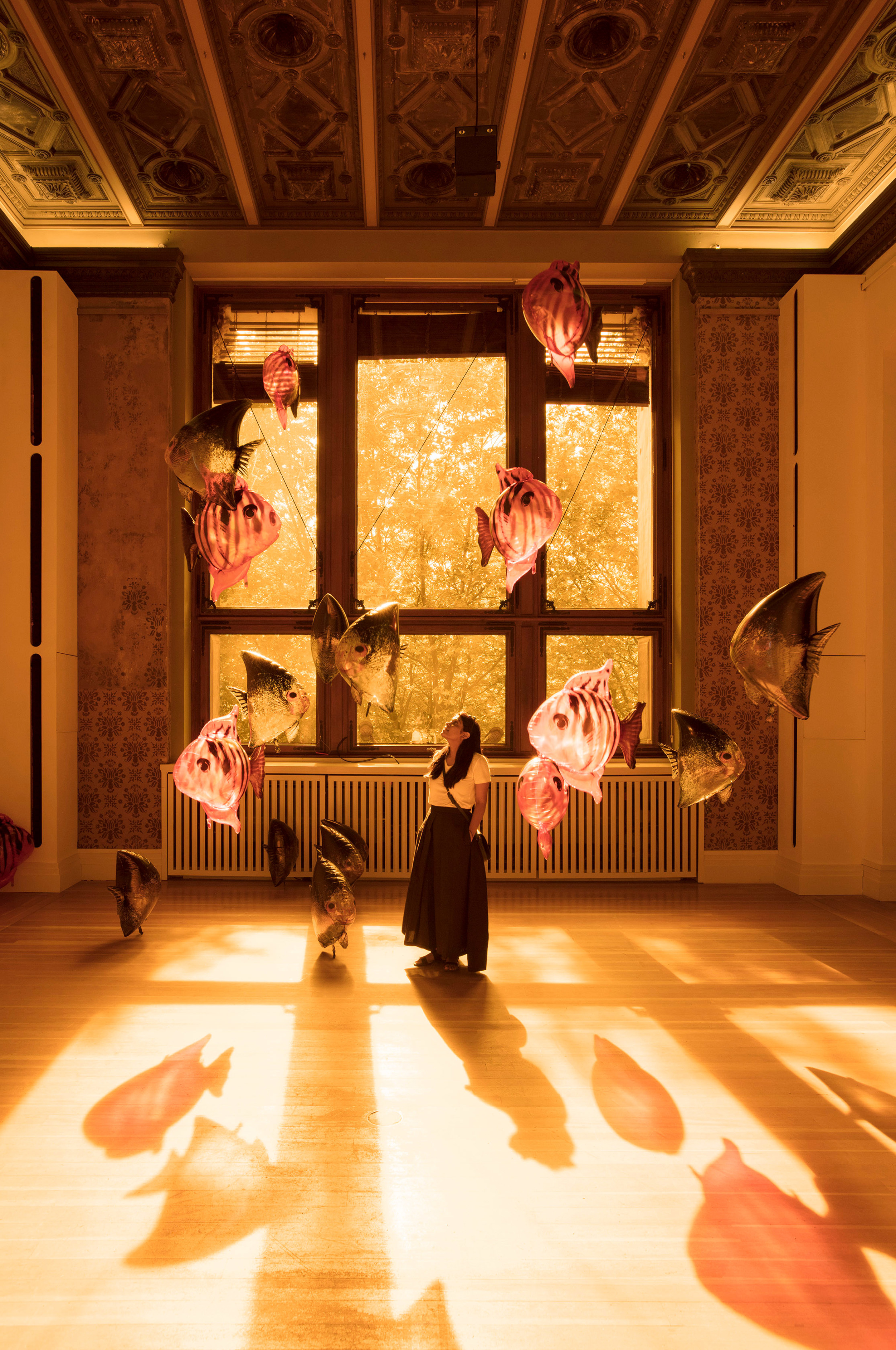 Philippe Parreno My Room Is Another Fish Bowl2022 Helium-filled Mylar balloons Dimensions variable