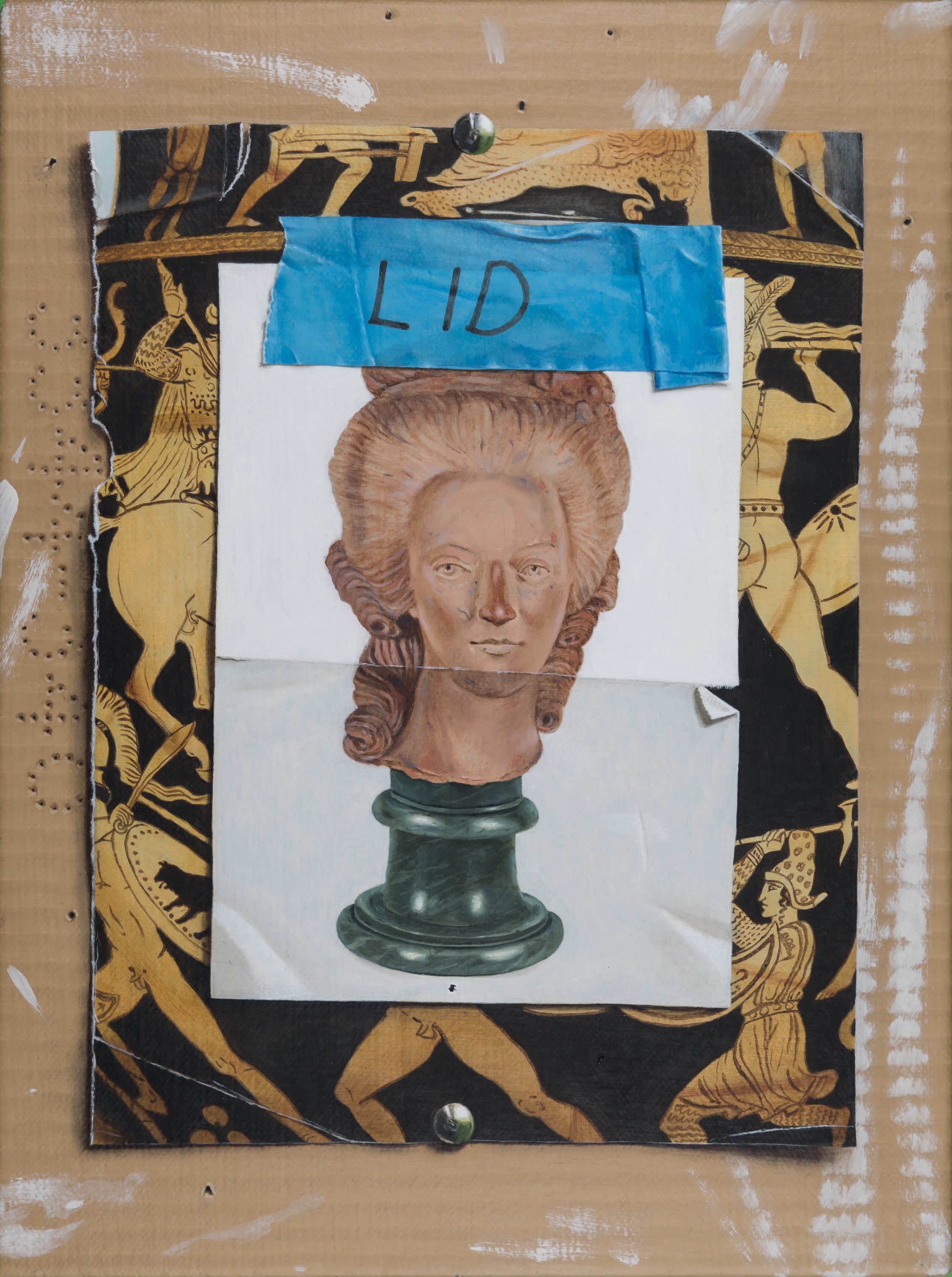 Mary Reid Kelley Marie Antoinette's LID2025 Oil on canvas 33 x 22.9 x 2.2 cm 13 x 9 x 7/8...