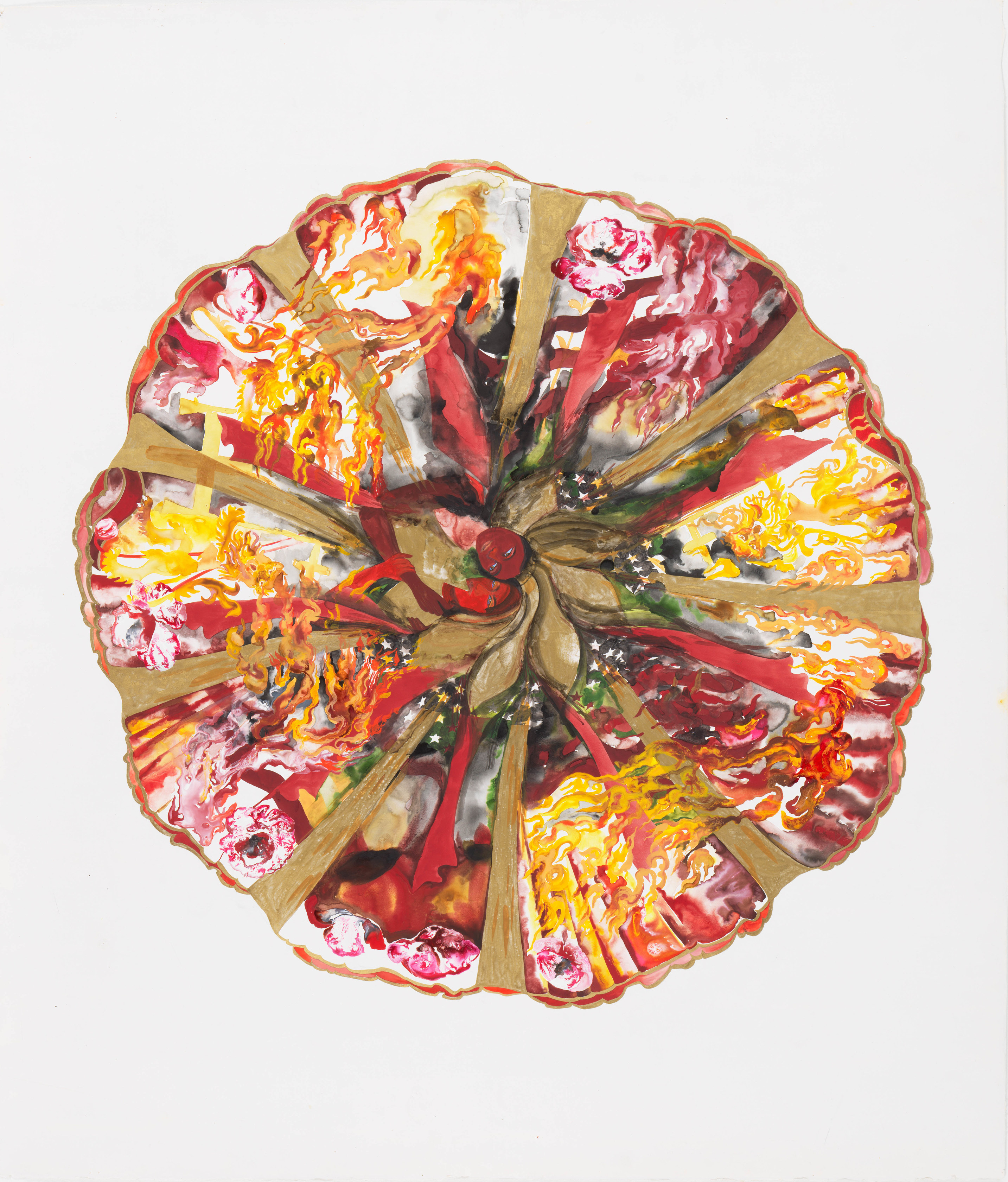 Shahzia Sikander, Gold & Diamond, 2021