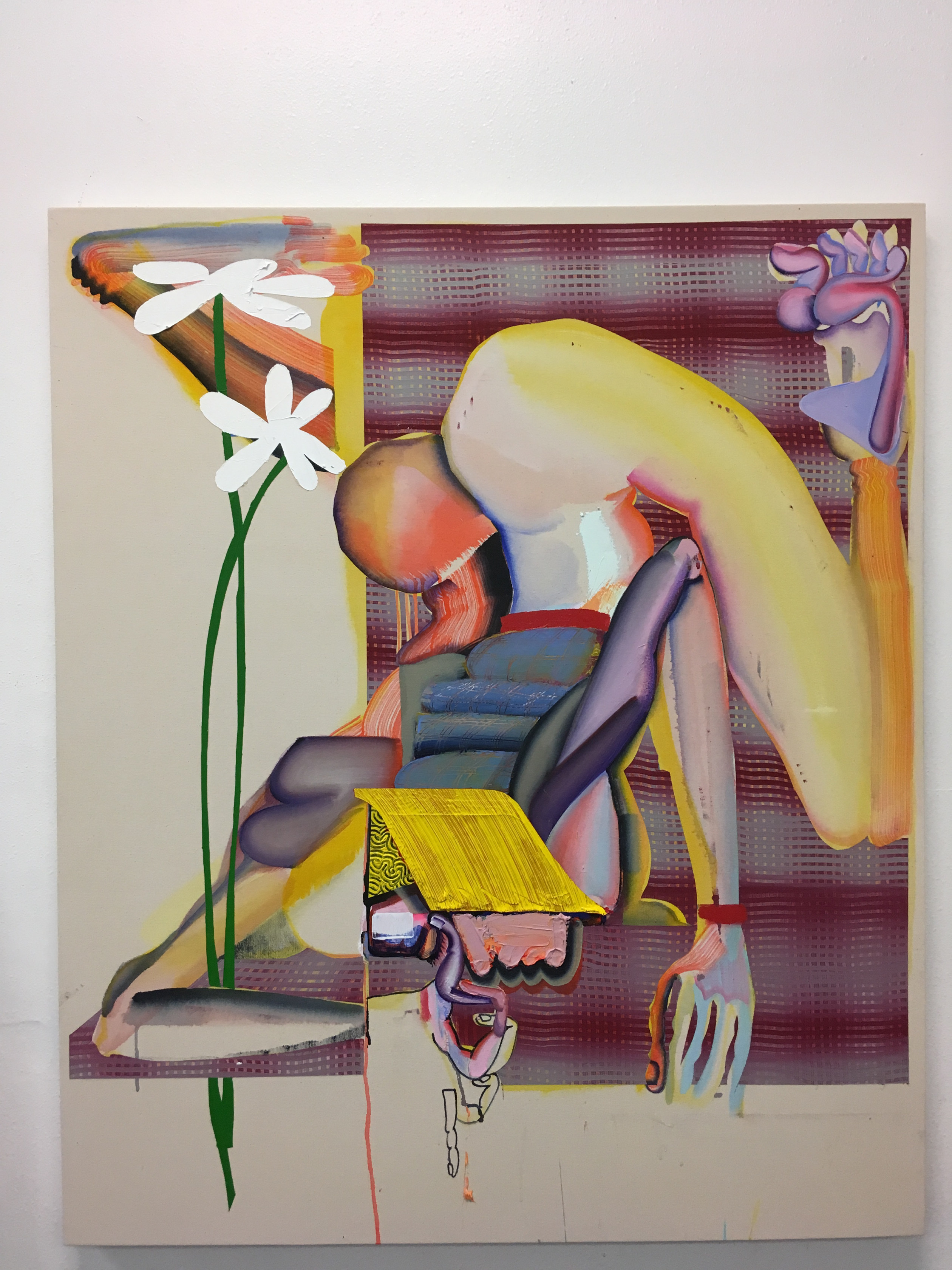 Christina Quarles Bottoms Up2018 Acrylic on canvas 127 x 101.6 cm 50 x 40 in