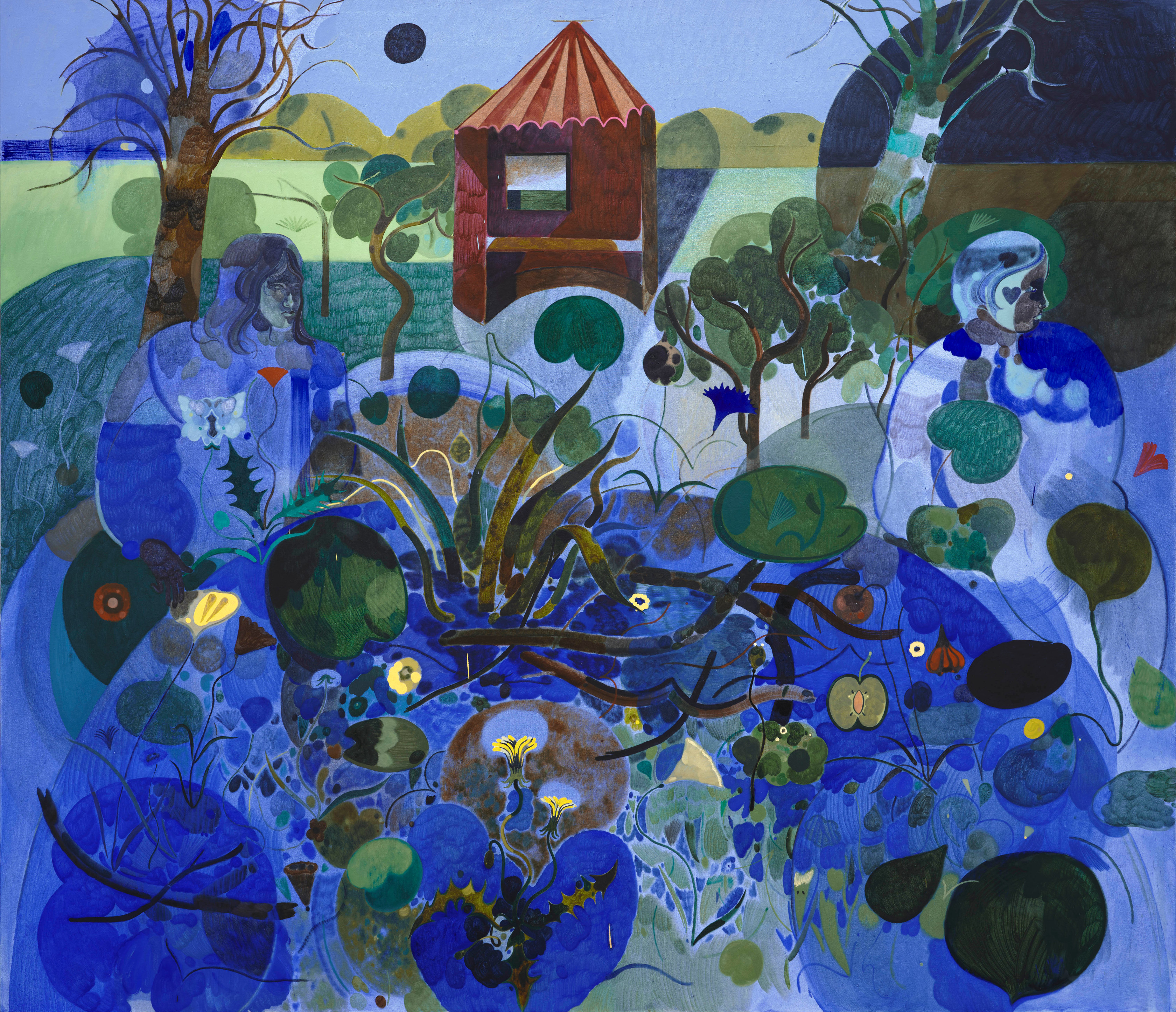 James Owens Tension Between Lilies2025 Oil on canvas 190 x 220 cm 74 3/4 x 86 5/8 in