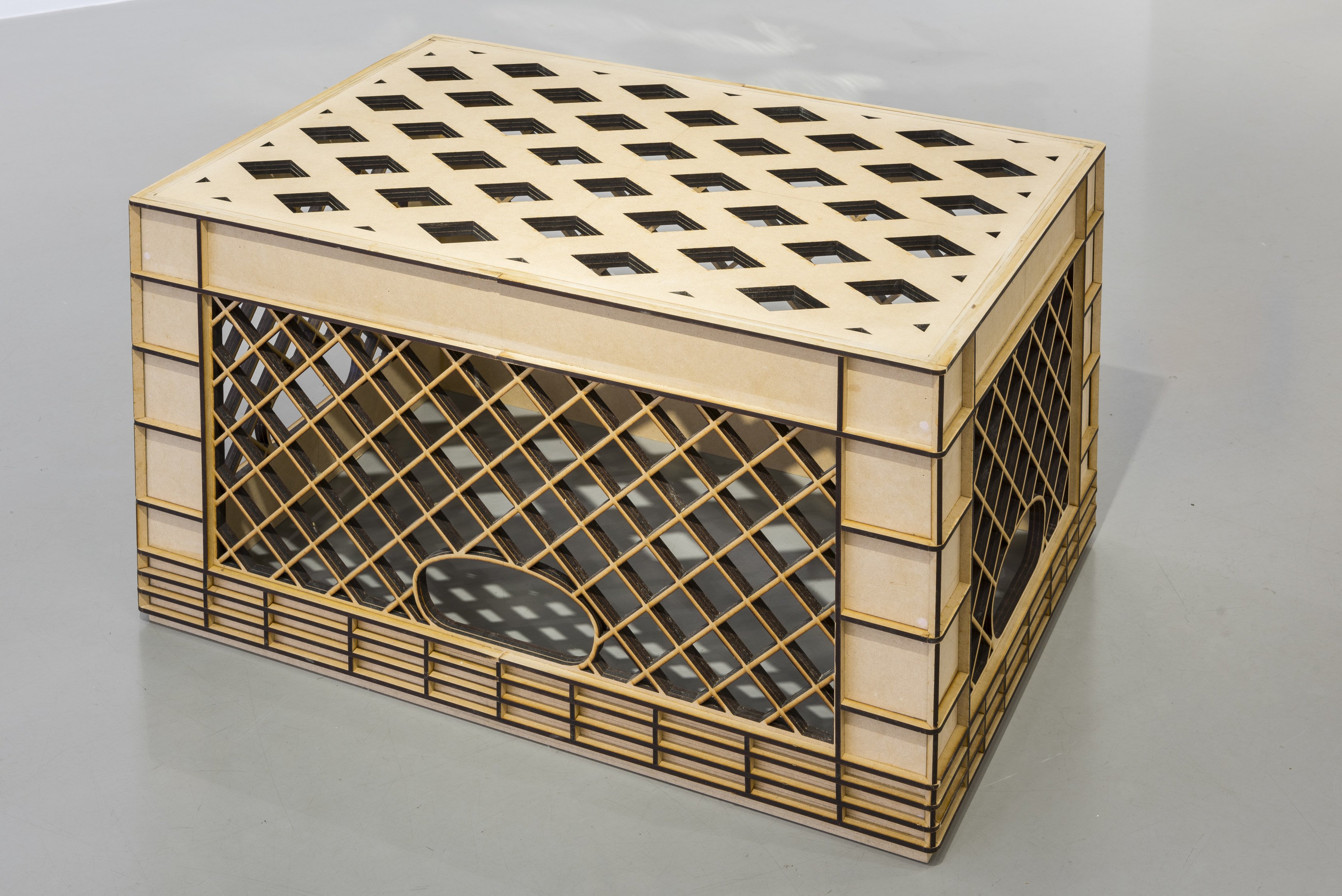 Tschabalala Self, Weather Blue Milk Crate, 2017