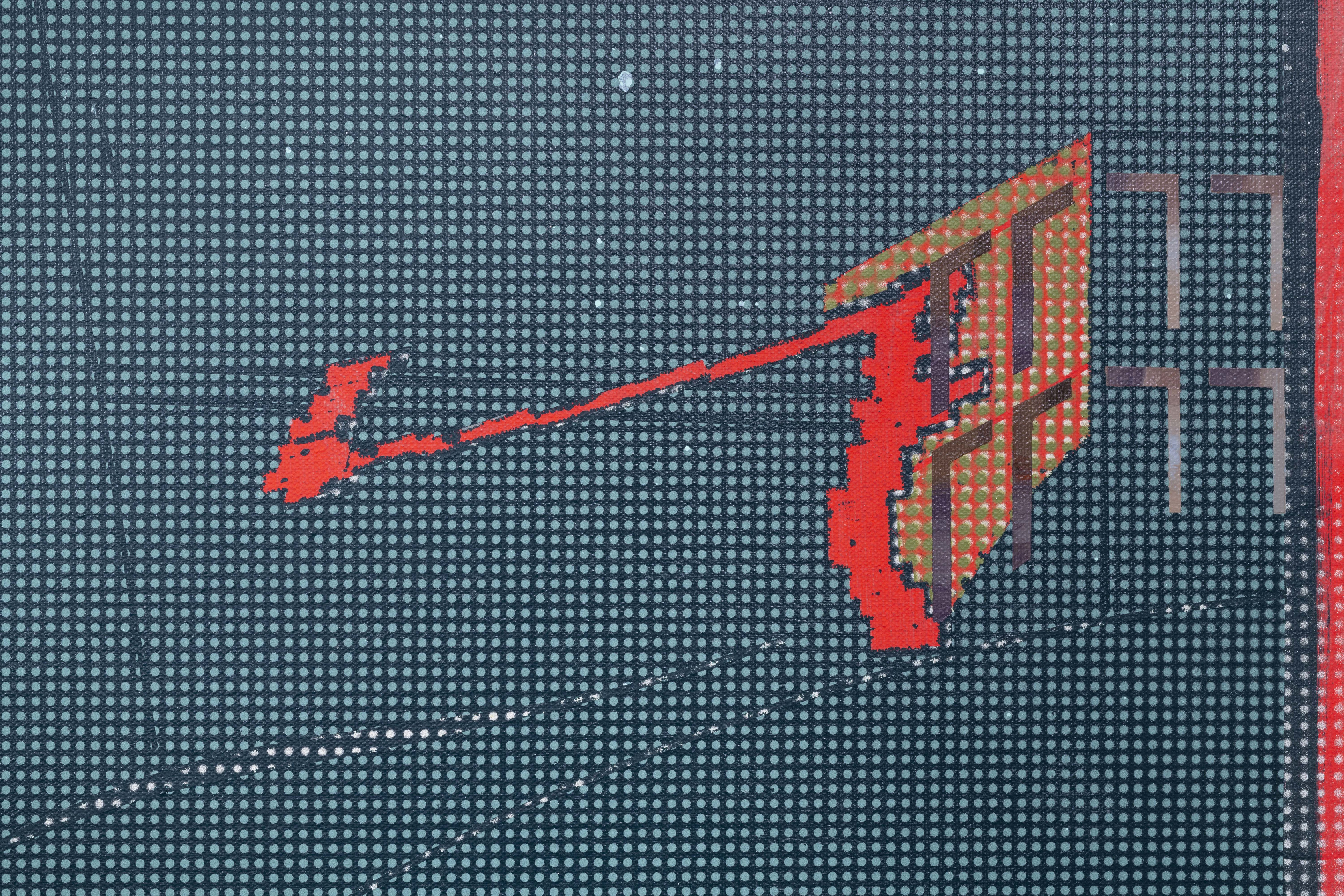 Cui Jie The Second Generation of Peak Tower 22019 Acrylic and spray paint on canvas 200 x 200 cm 78...