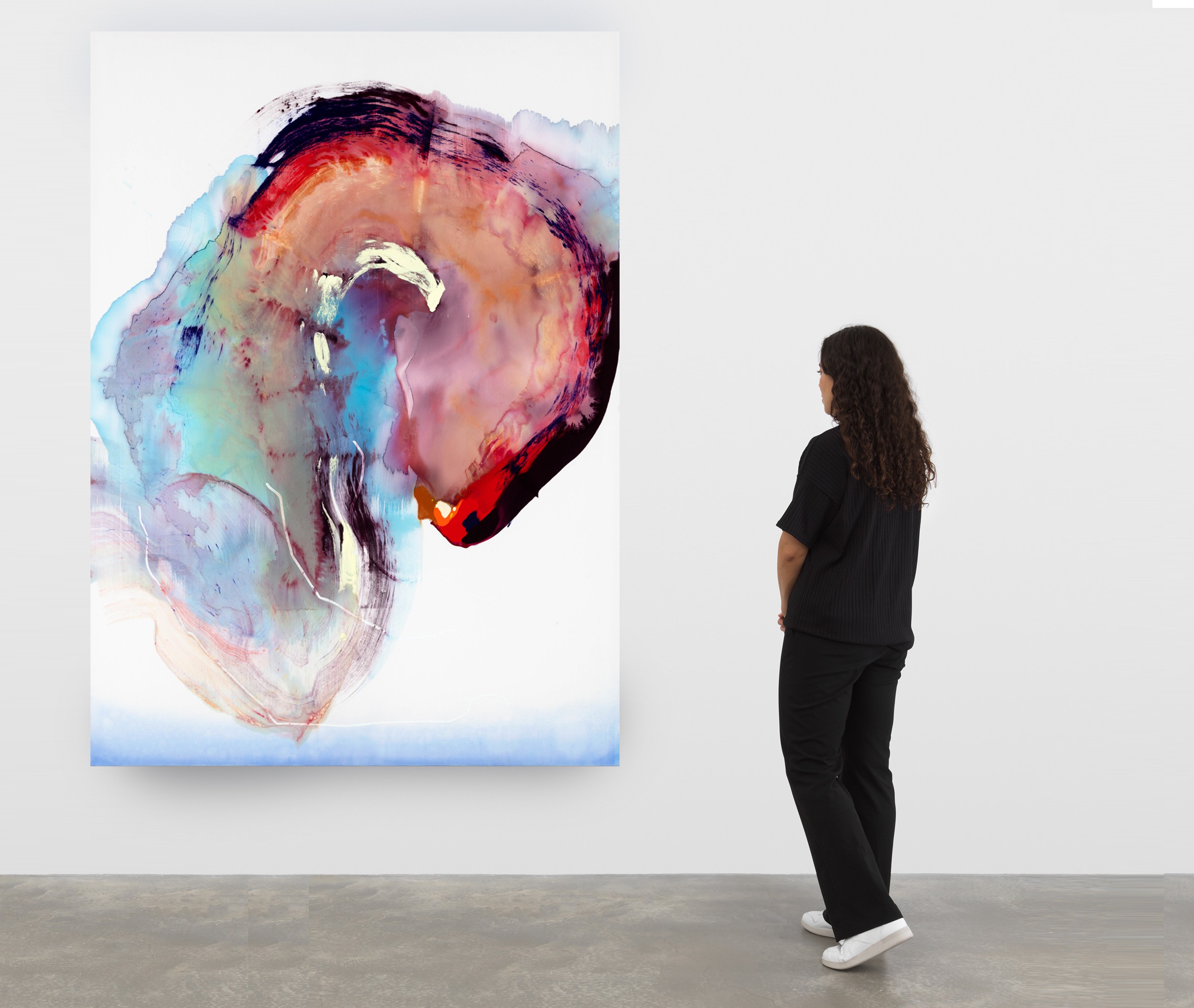 Ragna Bley Ambit2024 Oil and acrylic on Dacron sailcloth 235 x 170 cm 92 1/2 x 66 7/8 in