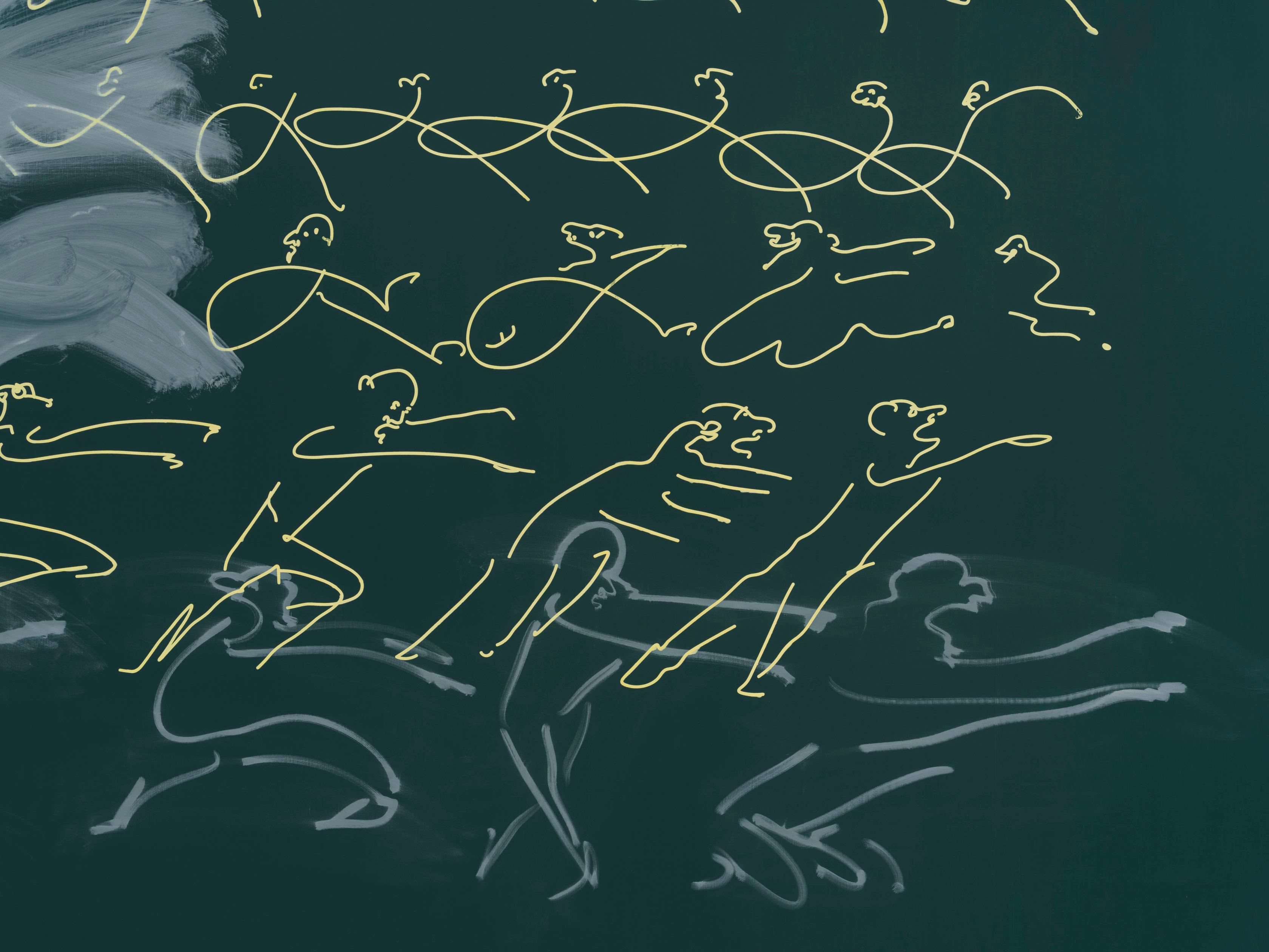 Tala Madani, Blackboard (Wiped), 2024