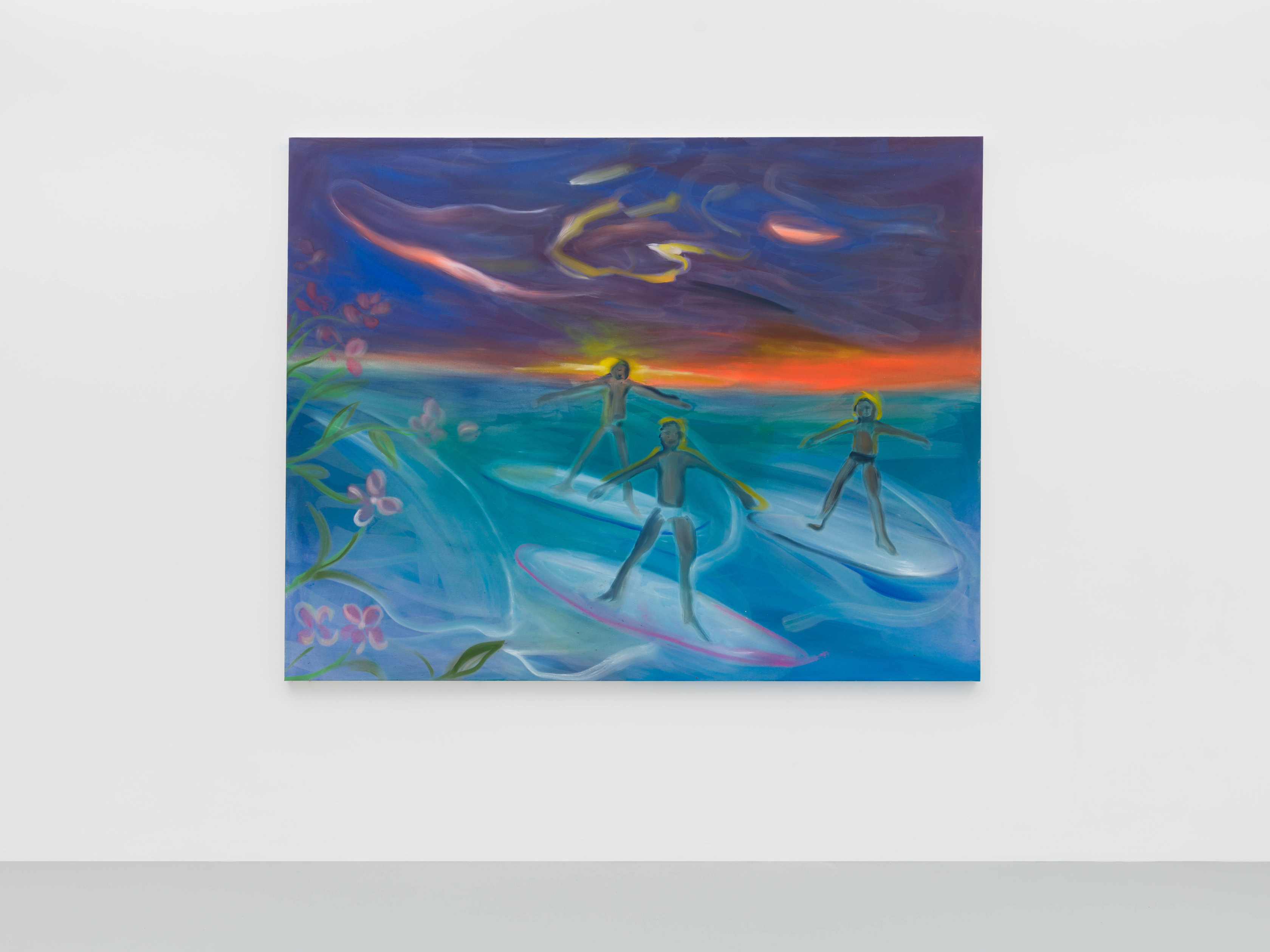 Sophie von Hellermann Surf School2022 Acrylic on canvas 180 x 230 cm 70 7/8 x 90 1/2 in