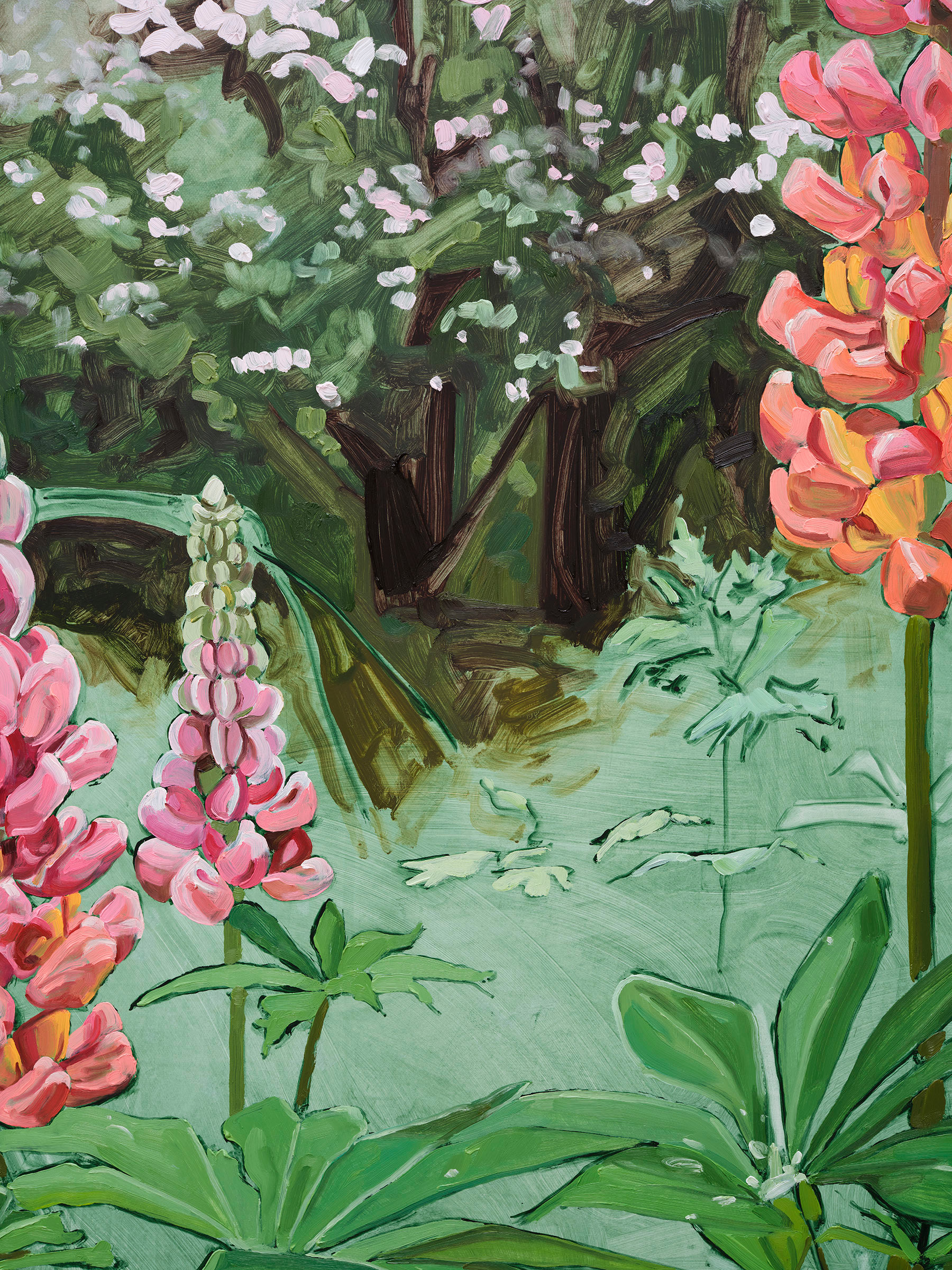 Jordan Casteel Lupine2024 Oil on canvas 127 x 101.6 x 3.6 cm 50 x 40 x 1 3/8 in