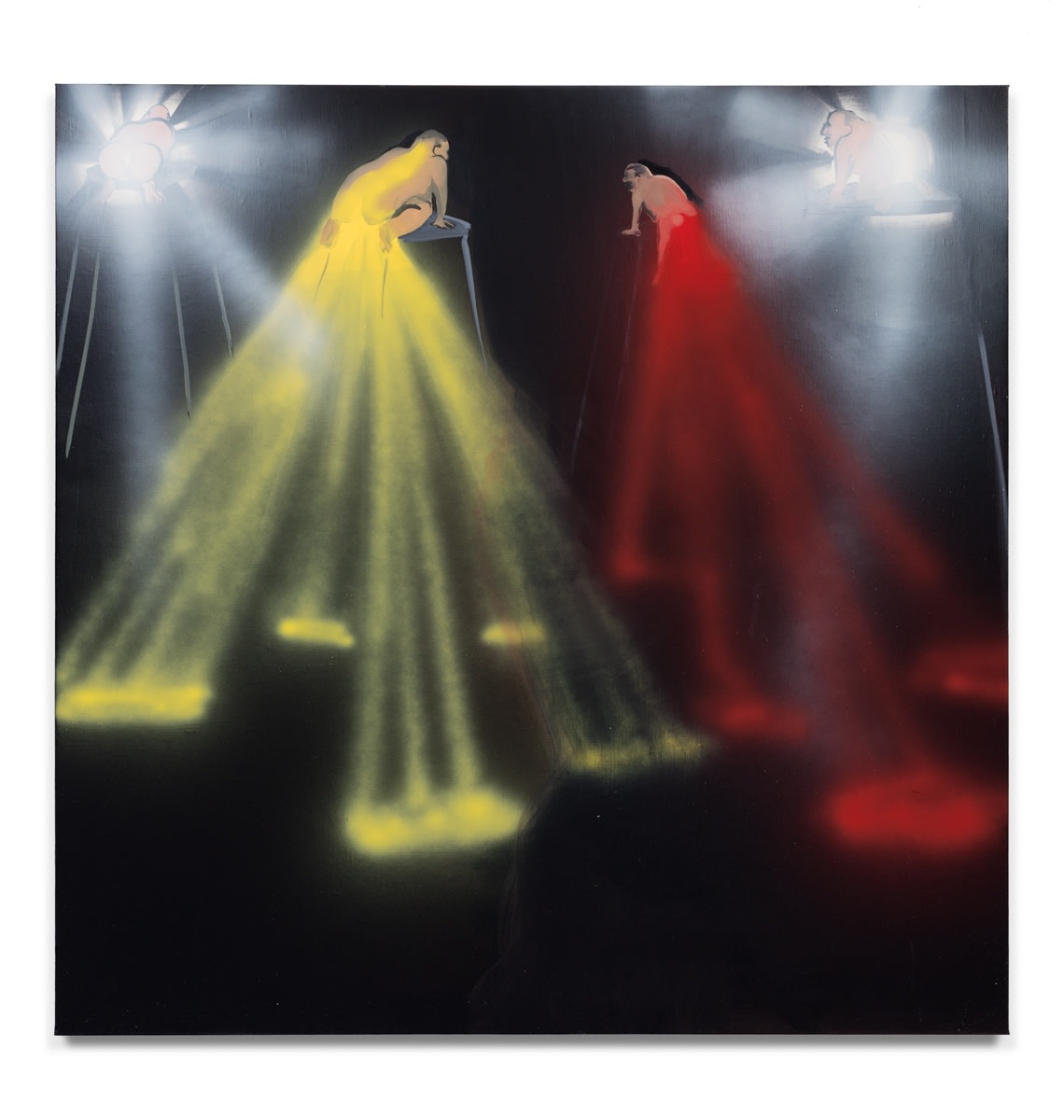 Tala Madani, Lights on Stilts, 2016