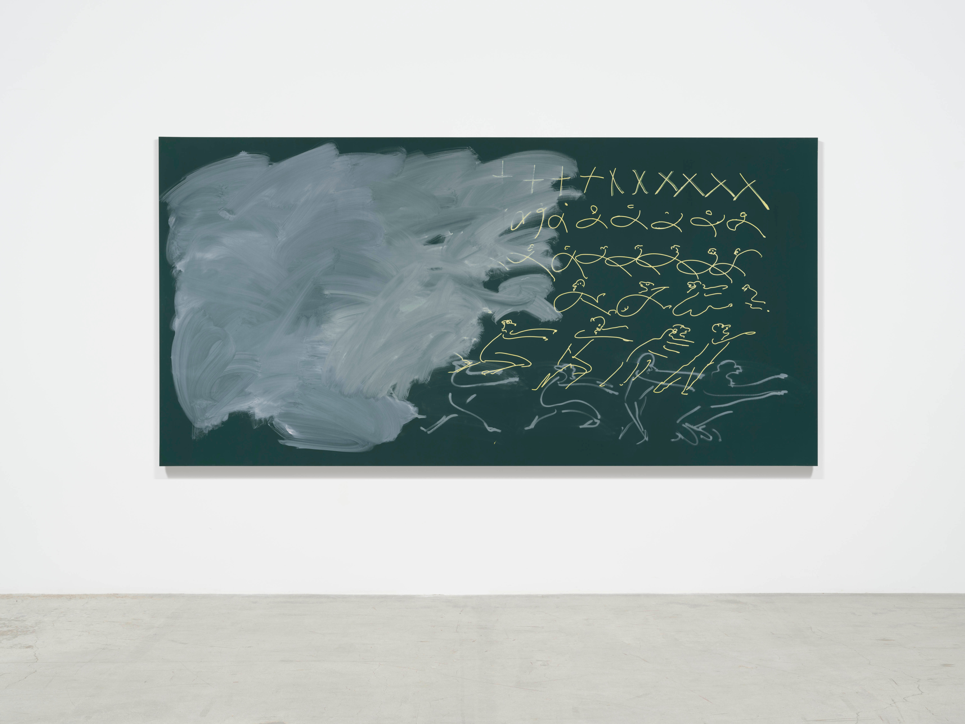 Tala Madani, Blackboard (Wiped), 2024