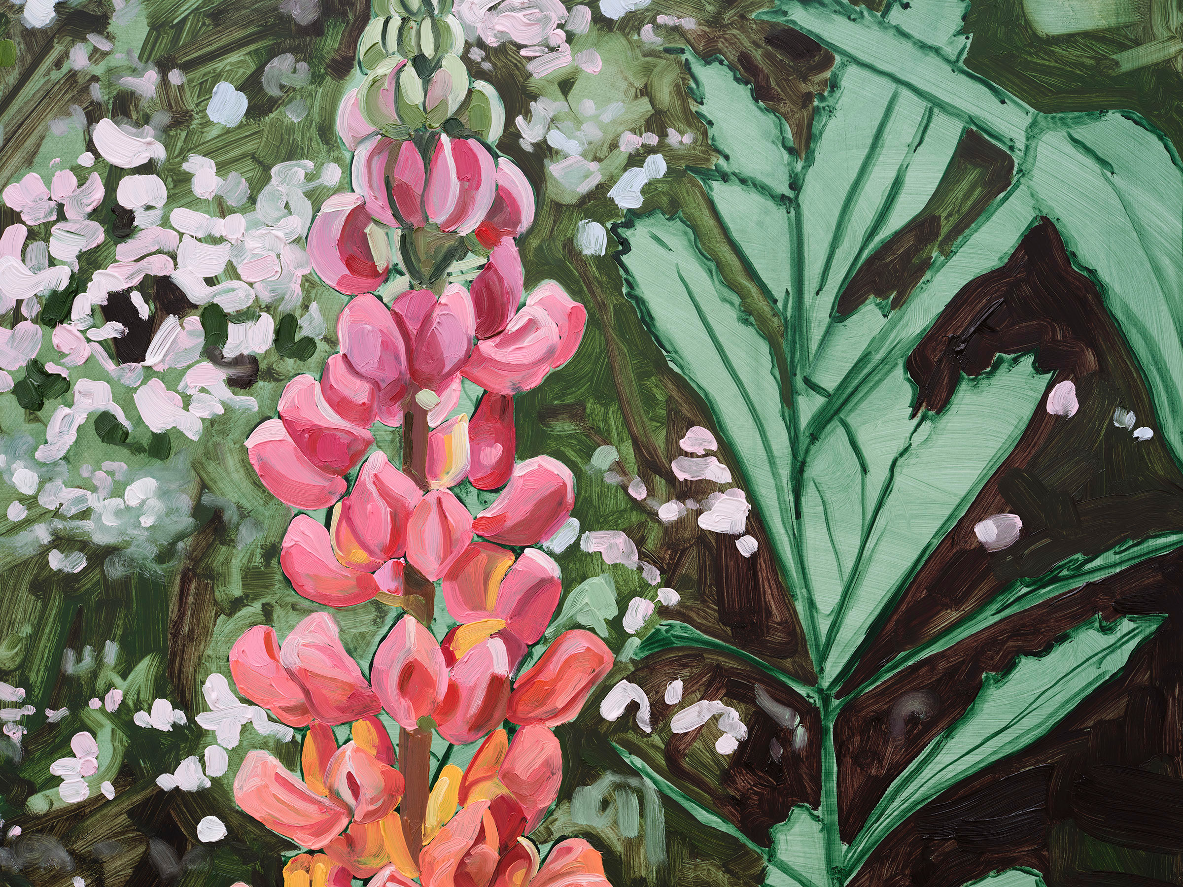 Jordan Casteel Lupine2024 Oil on canvas 127 x 101.6 x 3.6 cm 50 x 40 x 1 3/8 in