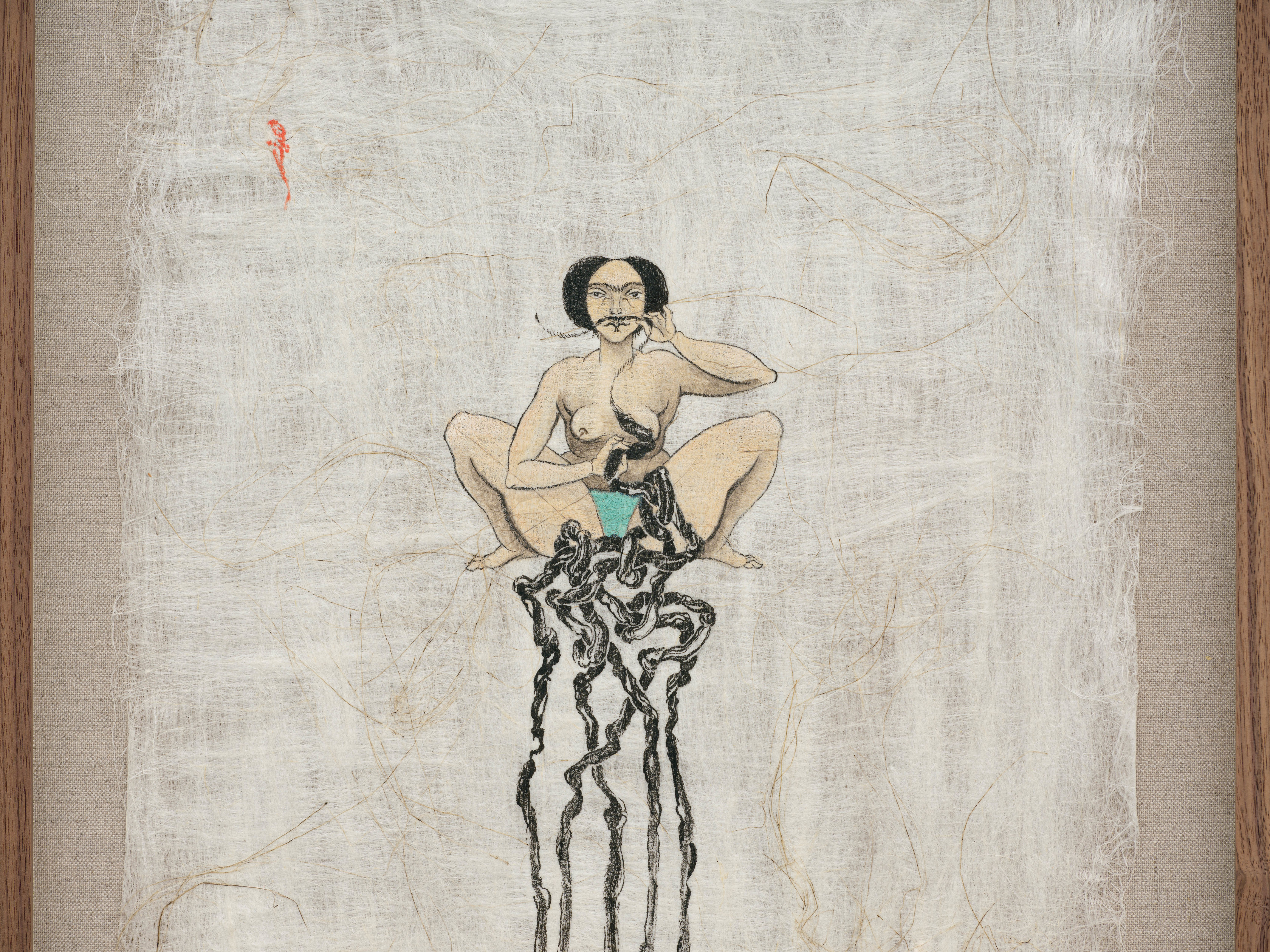 Hayv Kahraman, Moustache-gut-brain axis, 2021