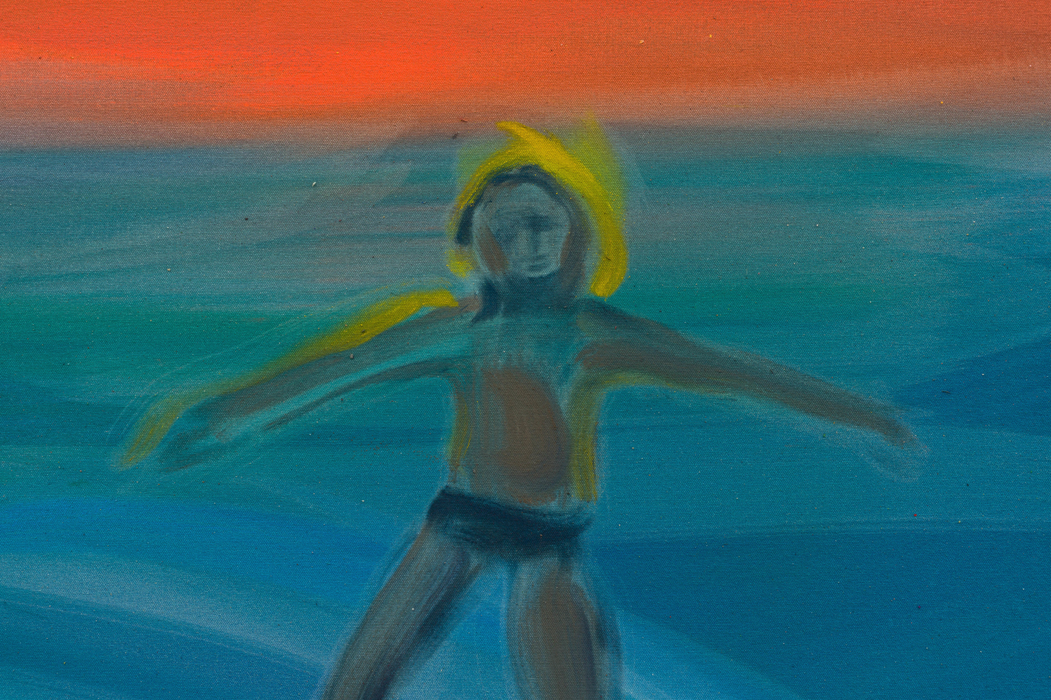 Sophie von Hellermann Surf School2022 Acrylic on canvas 180 x 230 cm 70 7/8 x 90 1/2 in
