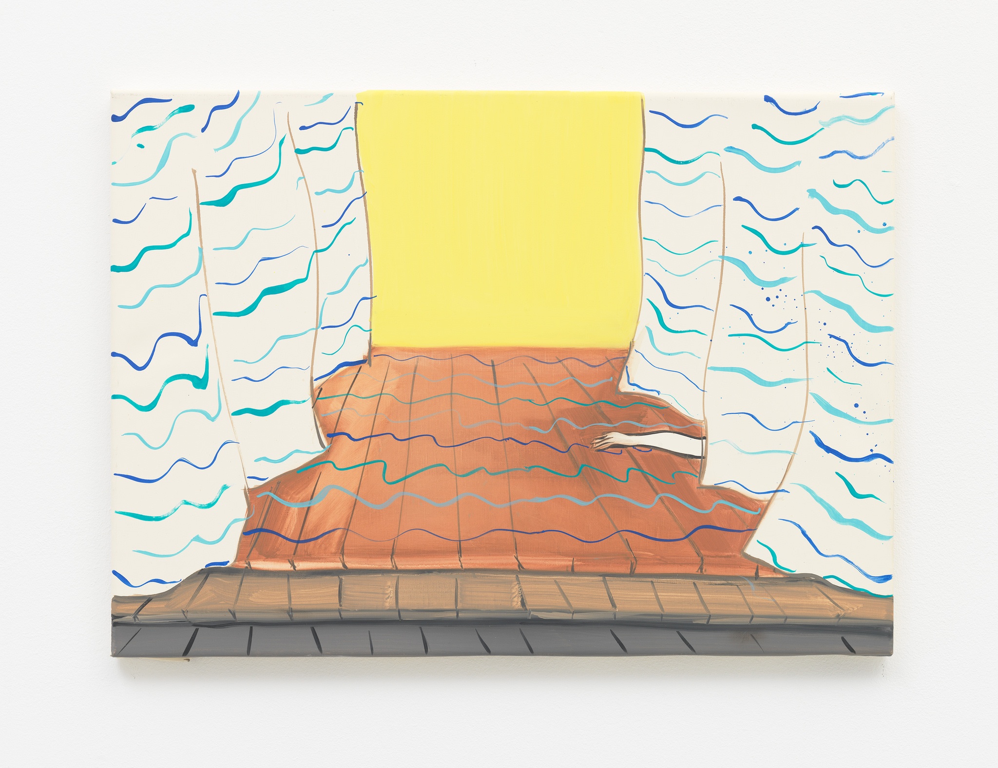 Tala Madani Wave on Set2011 Oil on linen 55.9 x 40.6 cm