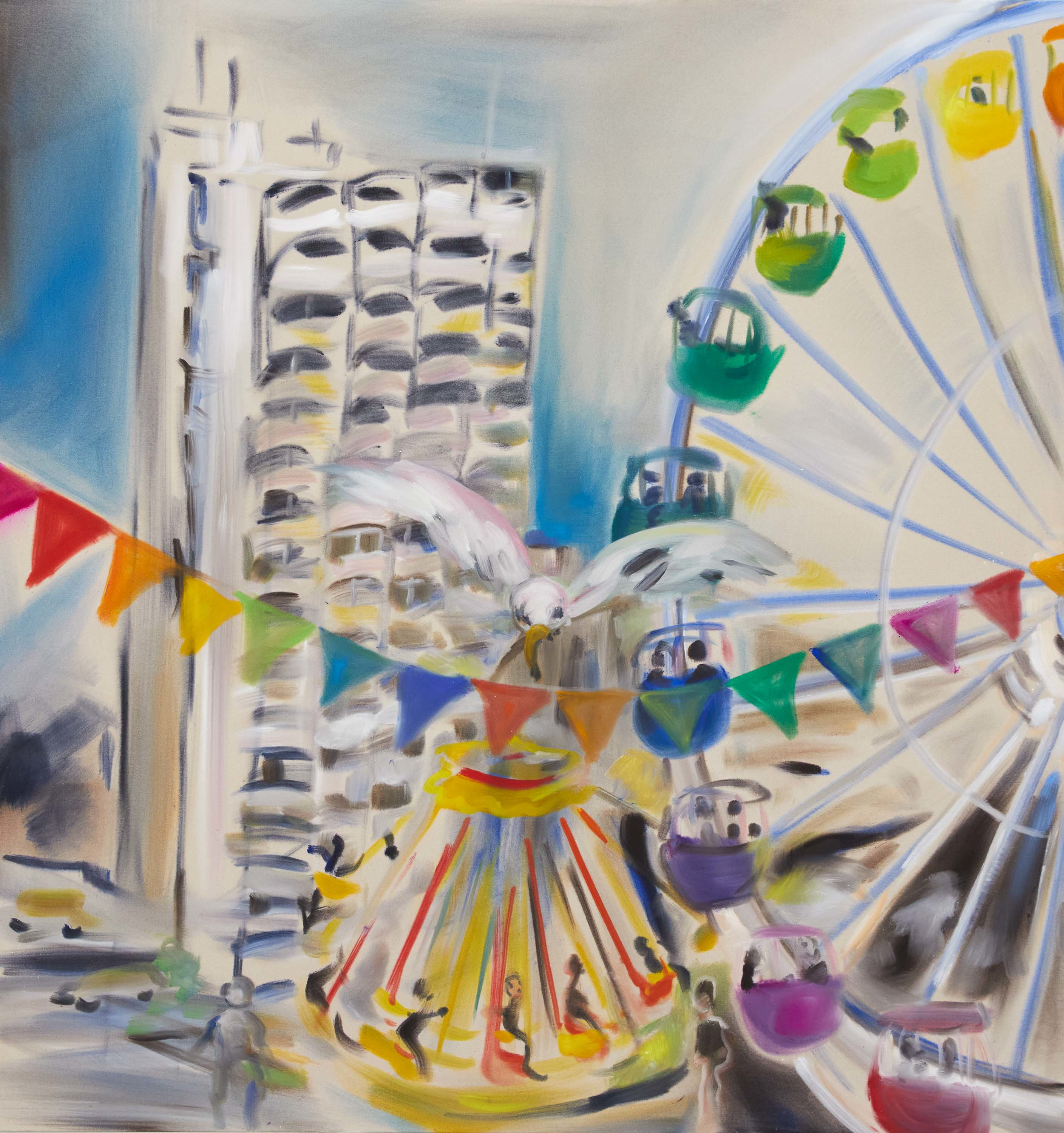 Sophie von Hellermann 3x Afresh2023 Acrylic on canvas 200 x 190 cm 78 3/4 x 74 3/4 in