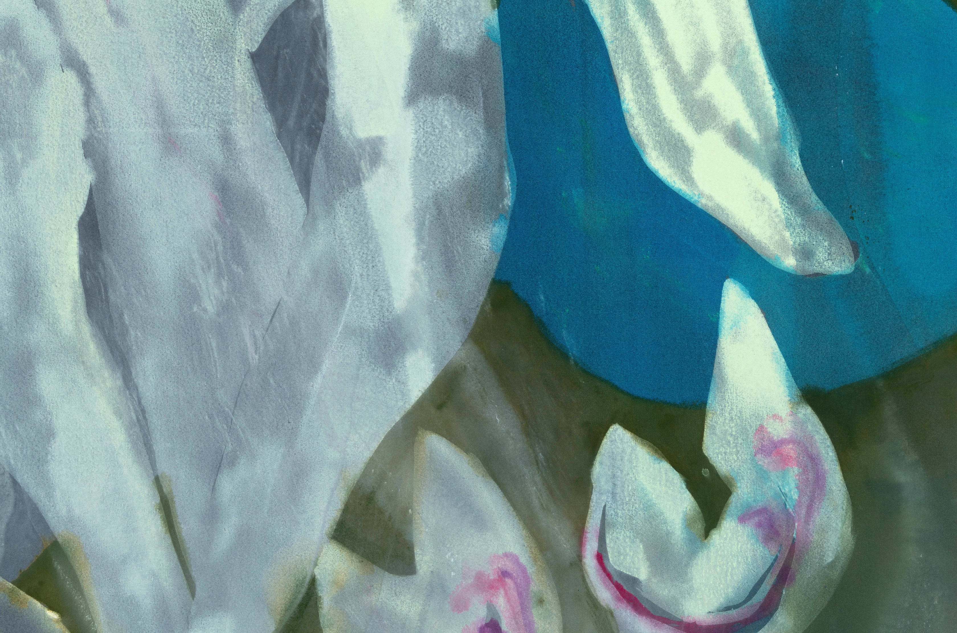 Ragna Bley Green-arm, Hide2022 Acrylic on canvas 212 x 118 cm 83 1/2 x 46 1/2 in