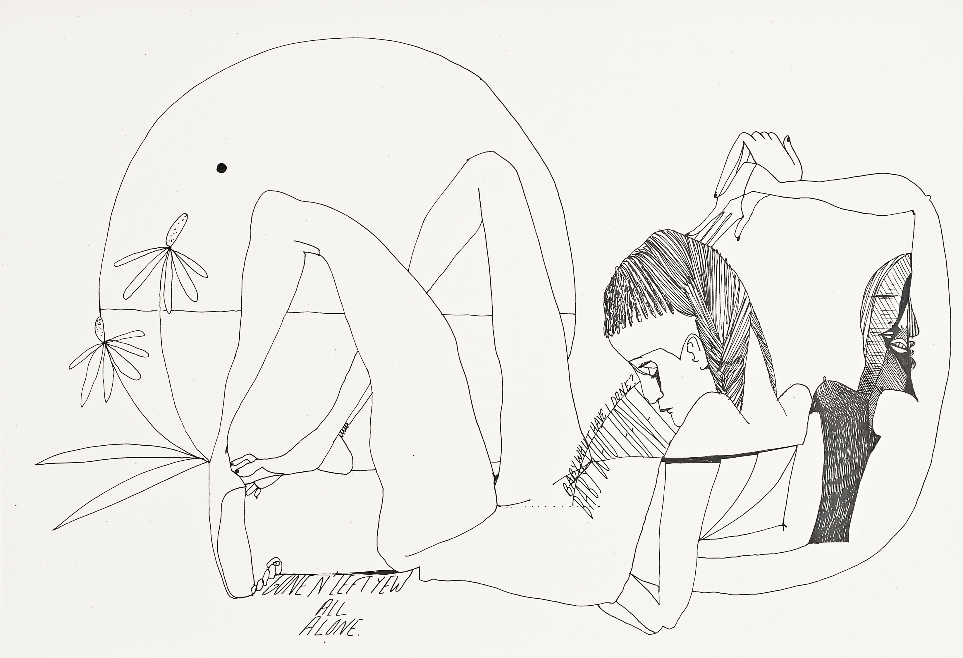 Christina Quarles, Gone N' Left Yew, 2021