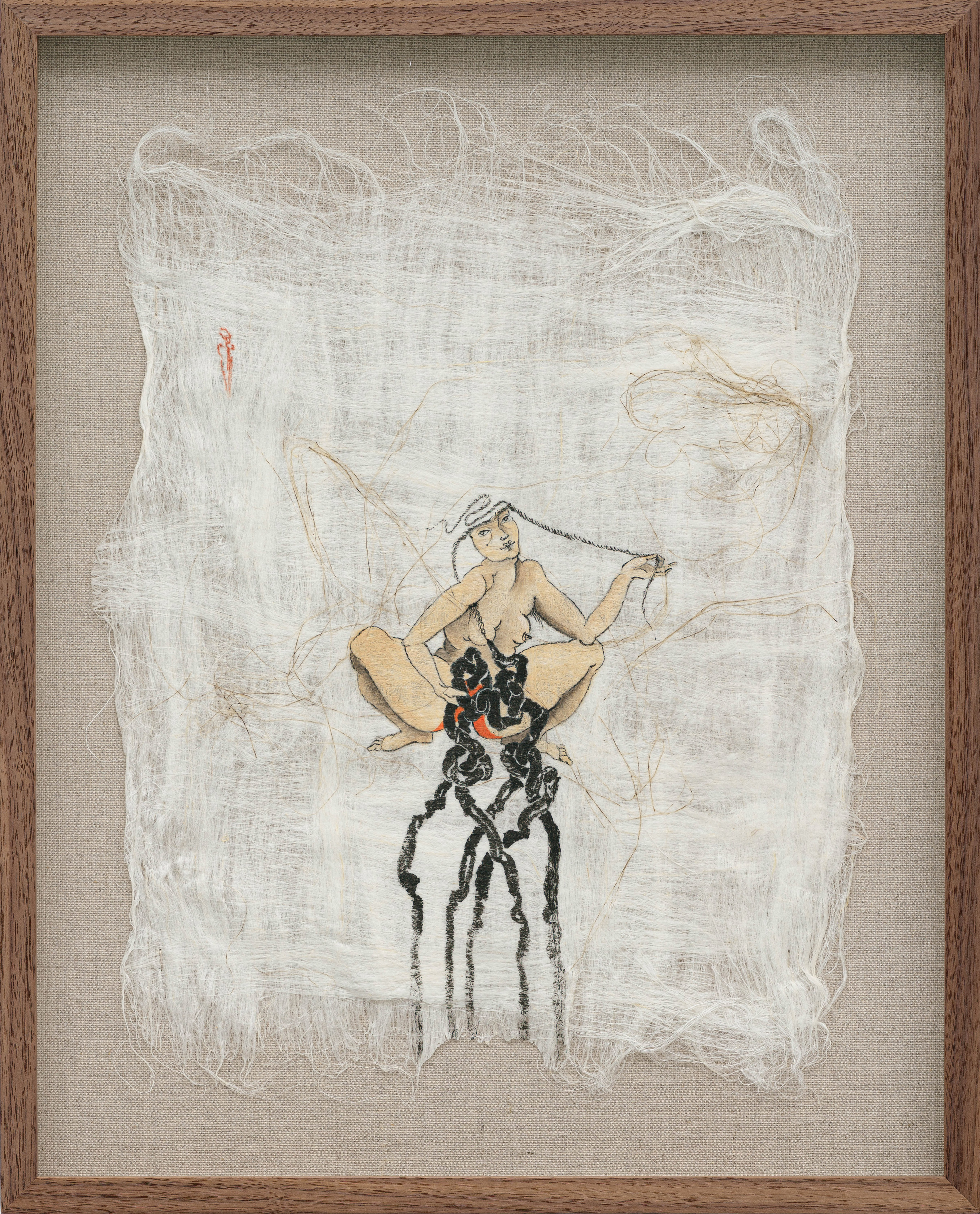 Hayv Kahraman, Eyebrow-gut-brain axis, 2021