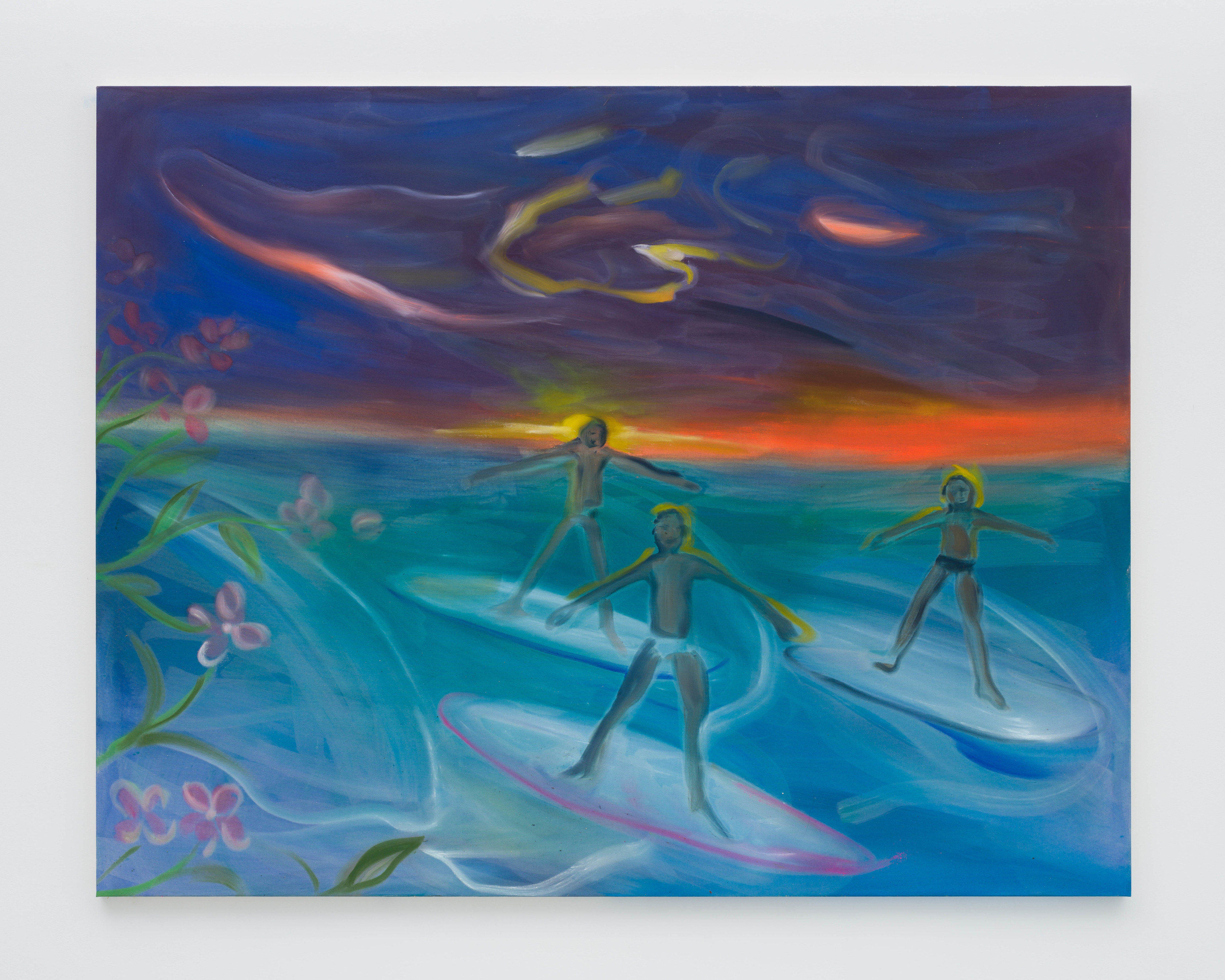 Sophie von Hellermann Surf School2022 Acrylic on canvas 180 x 230 cm 70 7/8 x 90 1/2 in