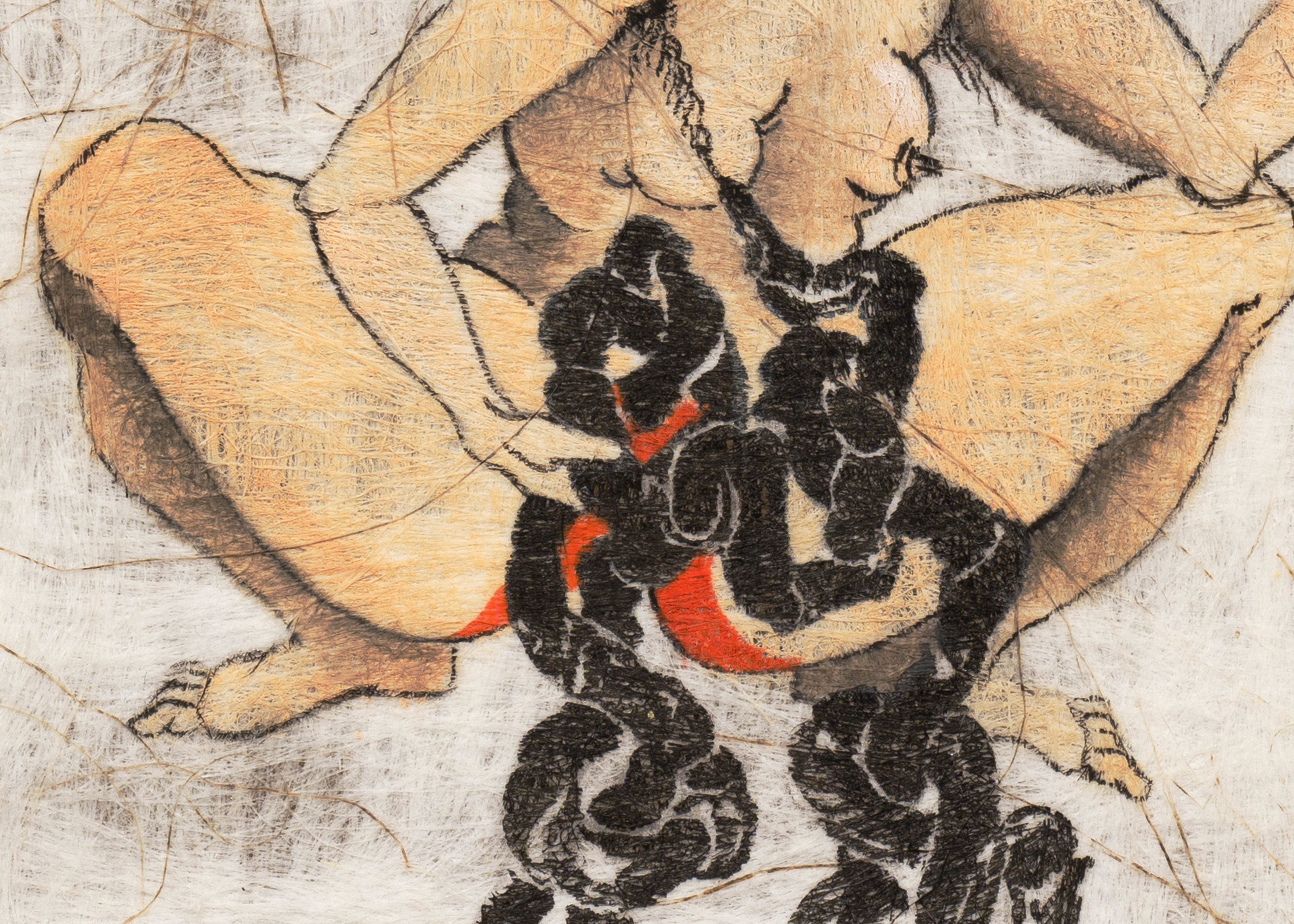 Hayv Kahraman, Eyebrow-gut-brain axis, 2021