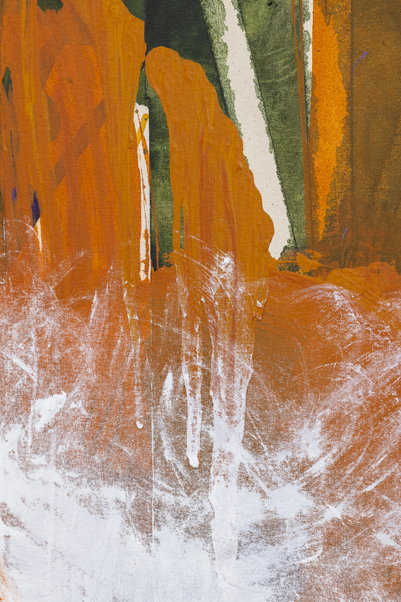 Elizabeth Neel Velvet Head2018 Acrylic on canvas 266.7 x 200.7 cm 105 x 79 in