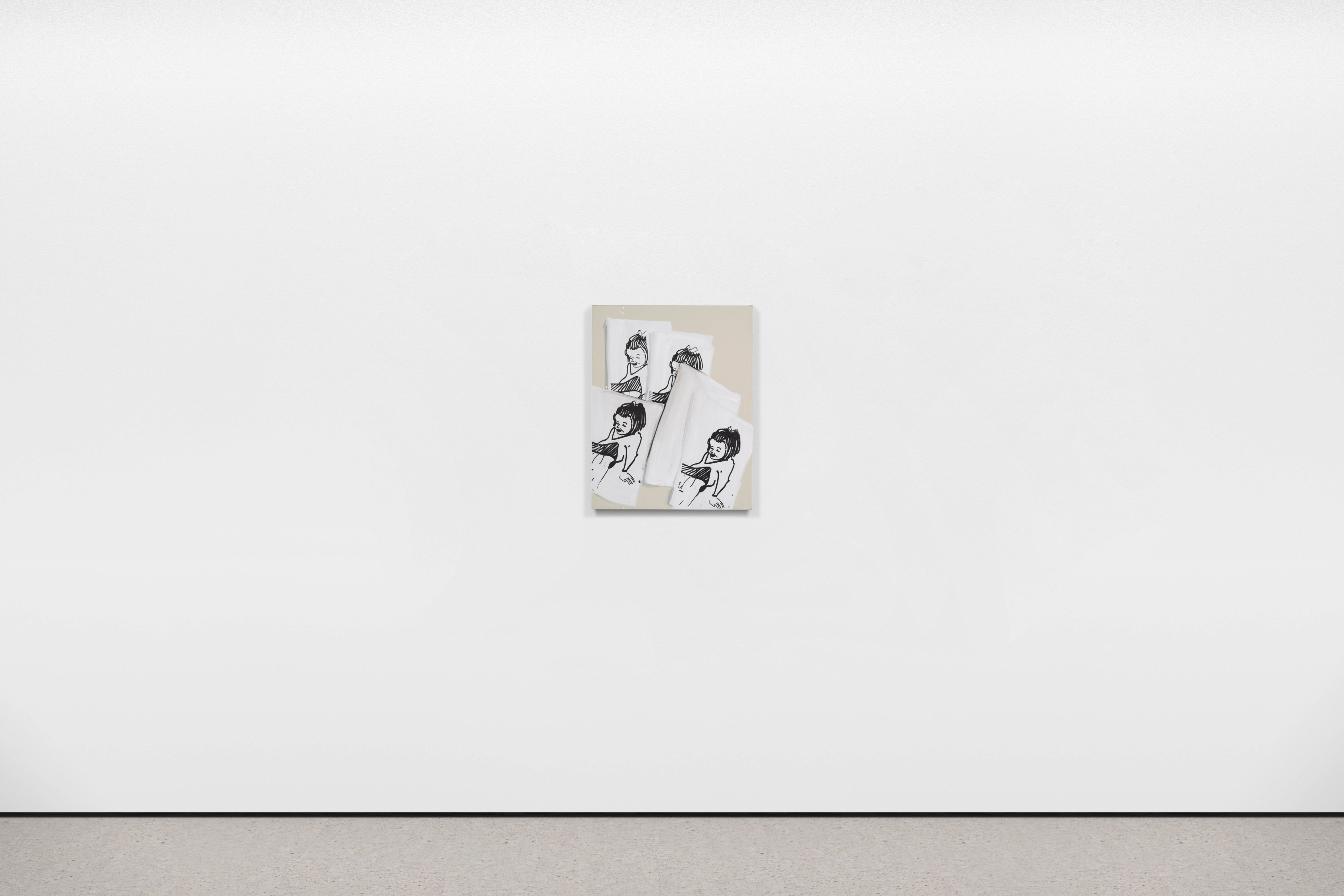 Tala Madani In-Line Pussy2021 Oil on linen 96.5 x 76.2 cm 38 x 30 in