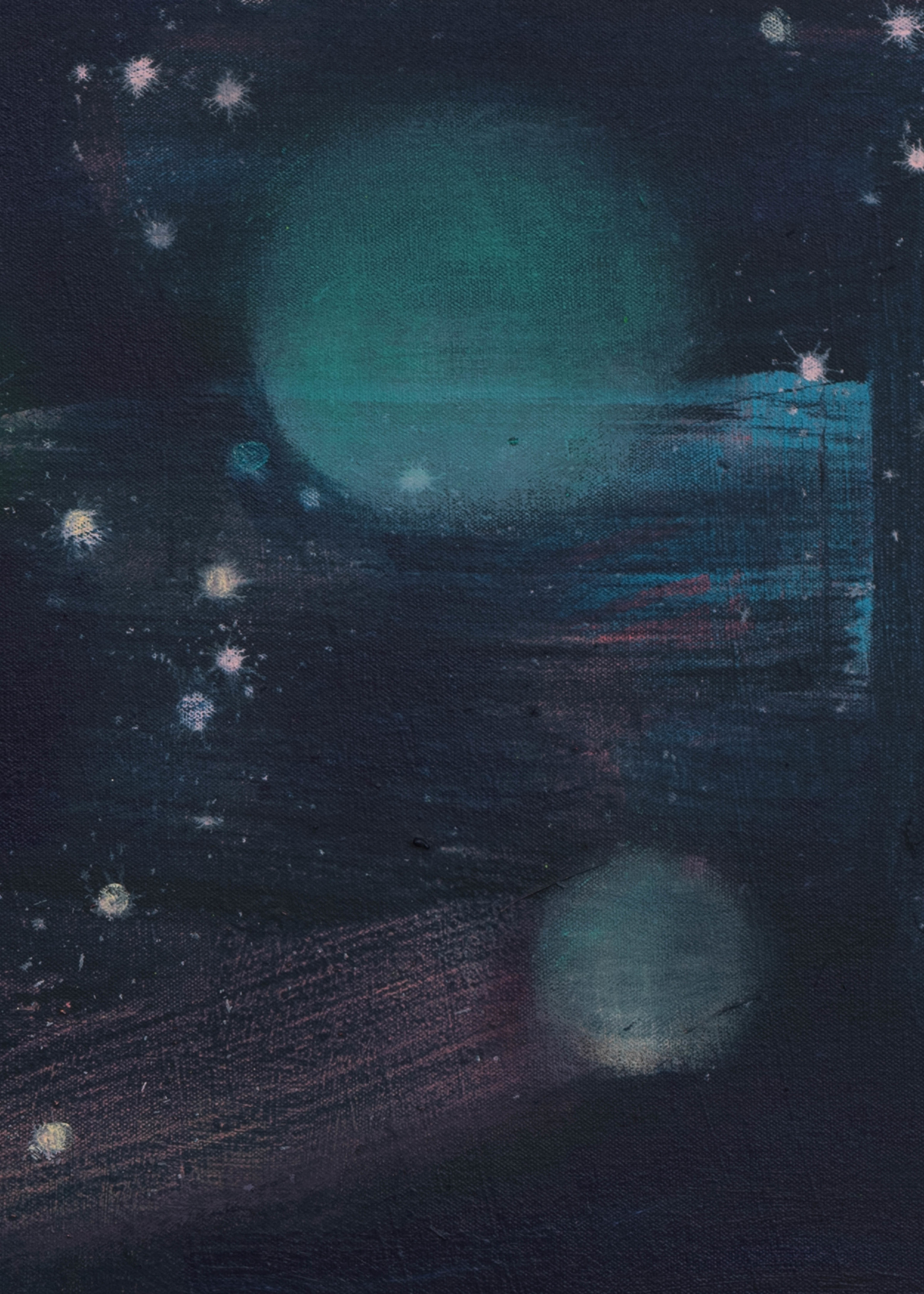 Katherine Bradford Stars in the Sea2023 Acrylic on canvas 91.4 x 121.9 cm 36 x 48 in