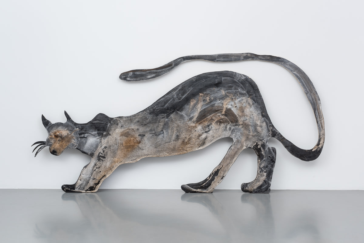 Tschabalala Self, Black Cat Spread, 2017