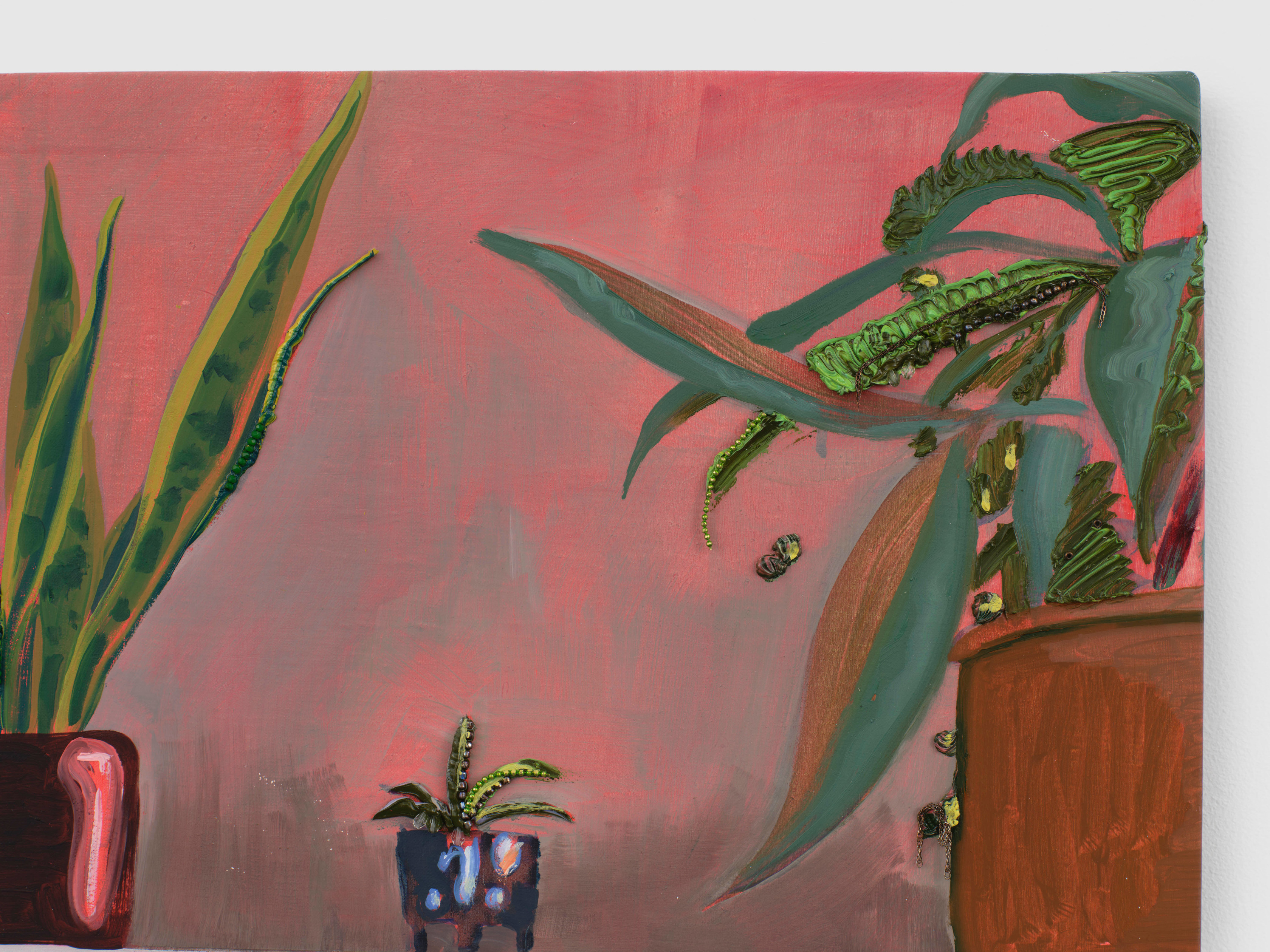 Gisela McDaniel Earth Side2024 Oil on canvas, audio 71 x 74 x 1.8 cm 28 x 29 1/8 x 3/4...